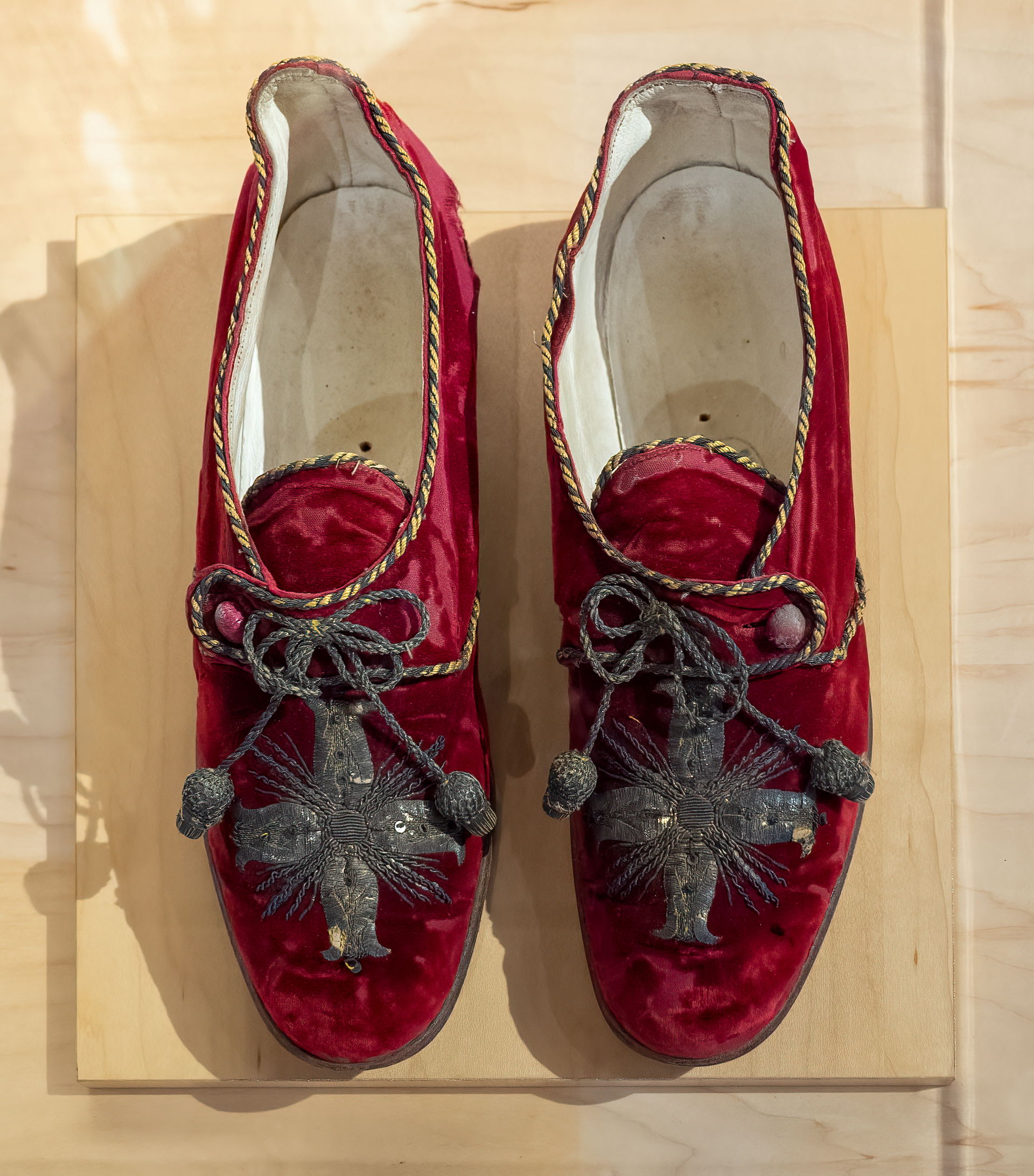 Pope Benedict XV's shoes at the Bata Shoe Museum