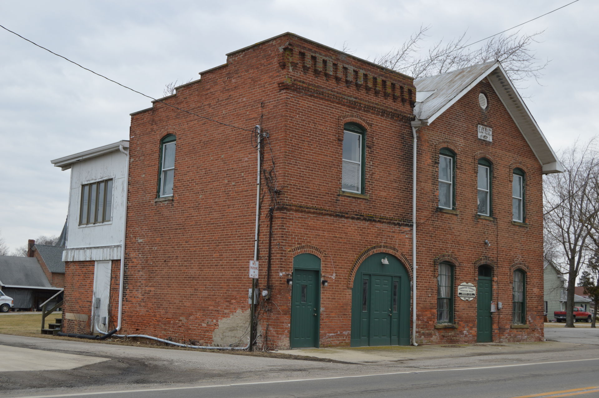 Front of the Somerford Township Hall (formerly the local IOOF l…