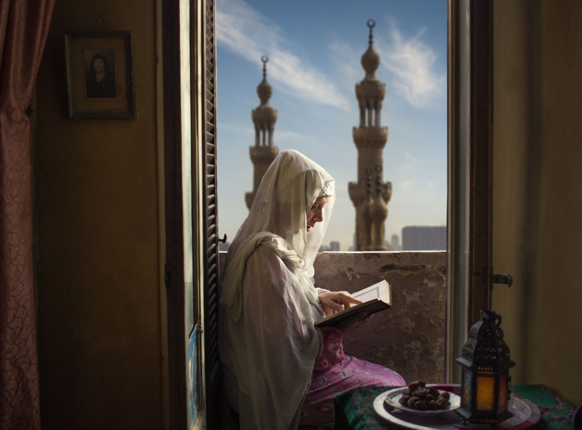 A woman in Egypt is inside her house practicing her rituals of …