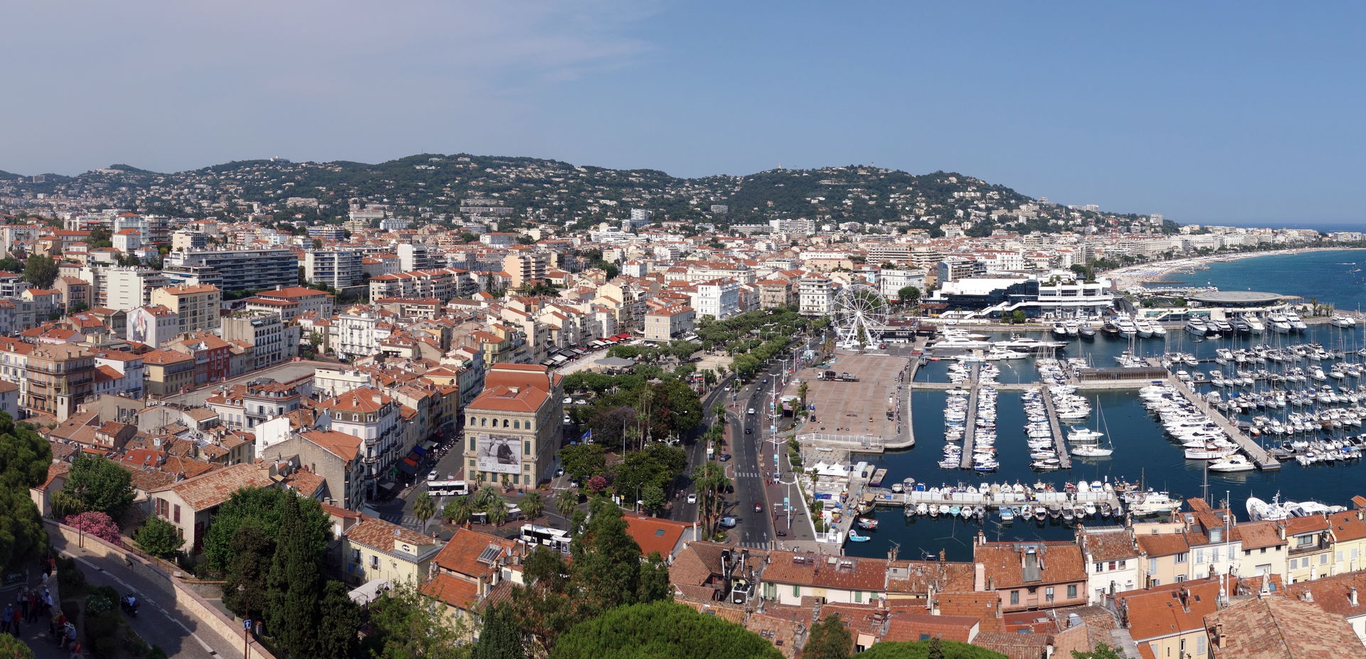 A panorama of Cannes as seen from Suquet Tower in Le Suquet, th…