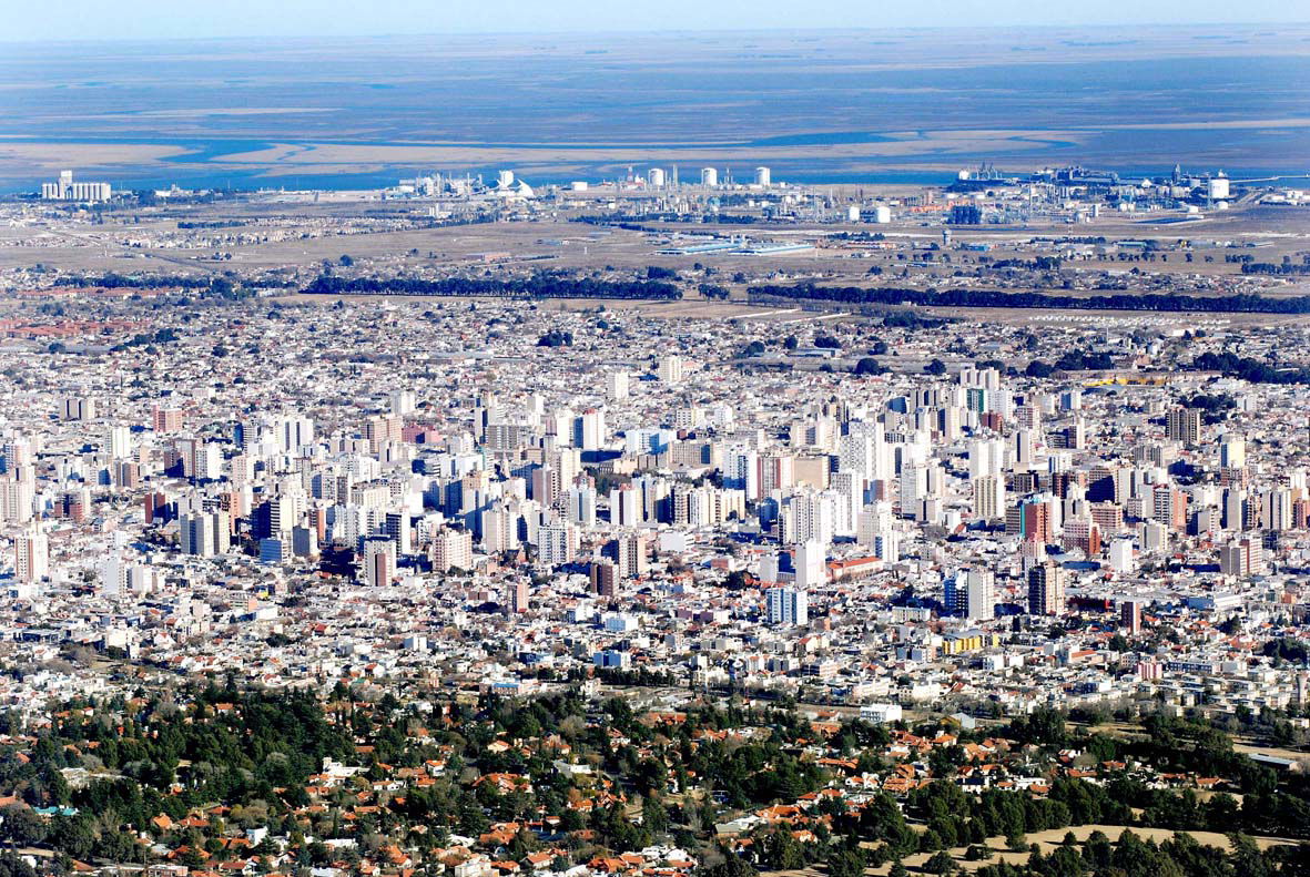 Panoramic view of Bahía Blanca, Argentina.