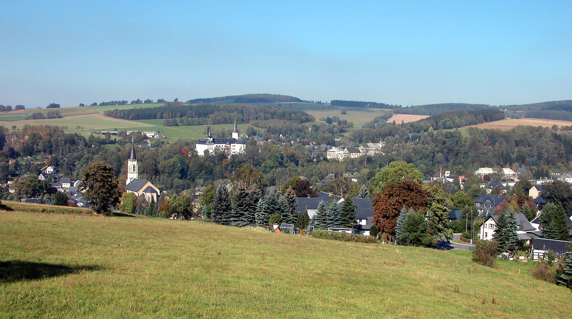 25.09.2006 09544 Neuhausen/Erzgebirge: Sicht von Osten au…