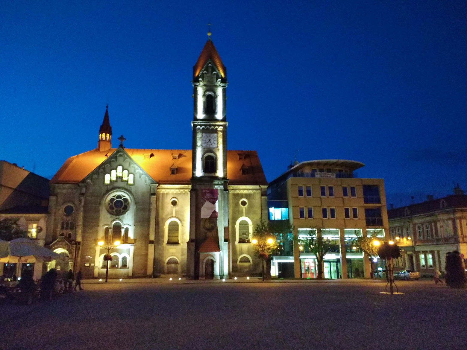 Protestant Church at Rynek square in Tarnowskie Góry, Poland. B…