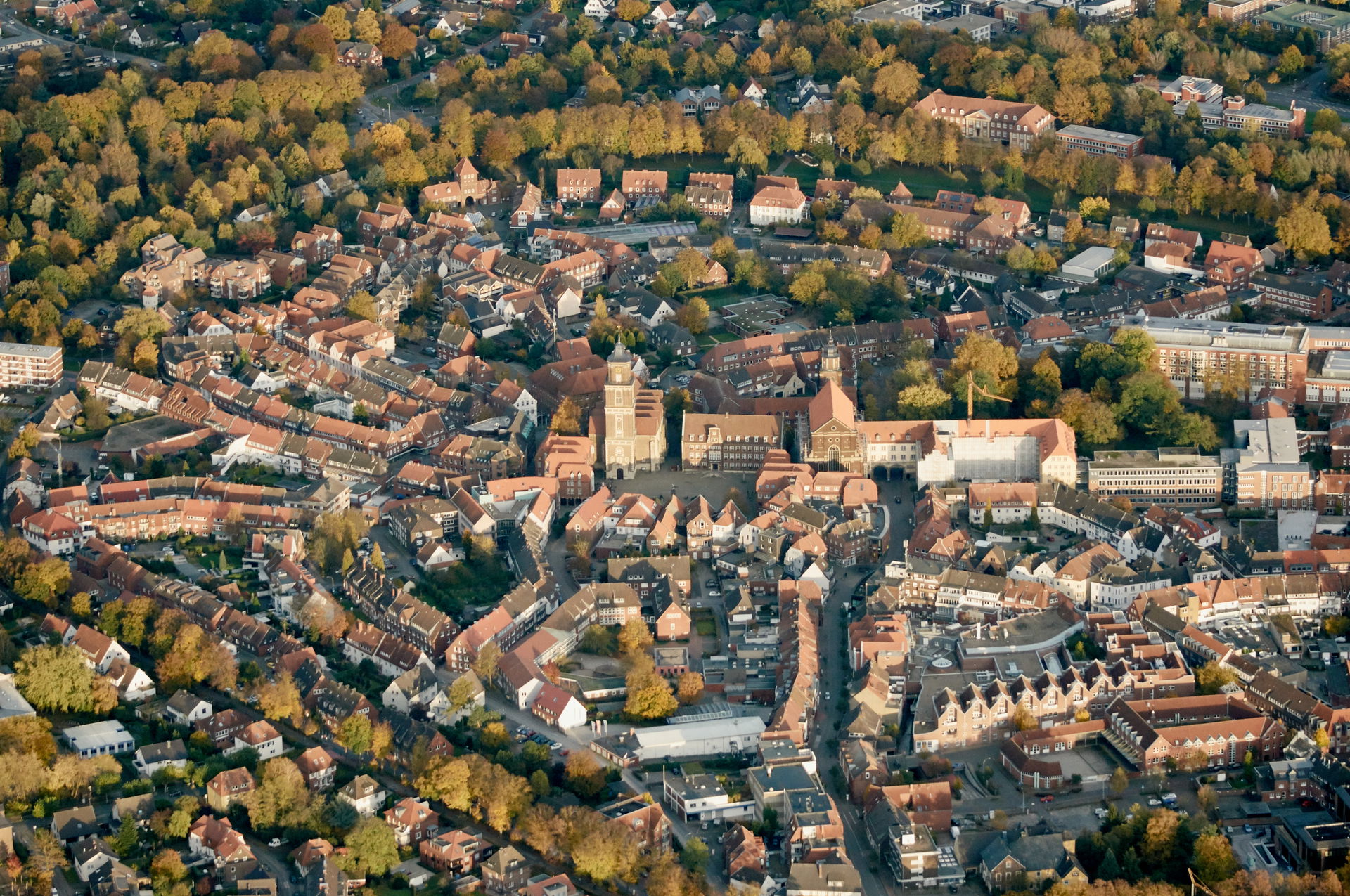 Aerial view of Coesfeld, district of Coesfeld, North Rhine-West…
