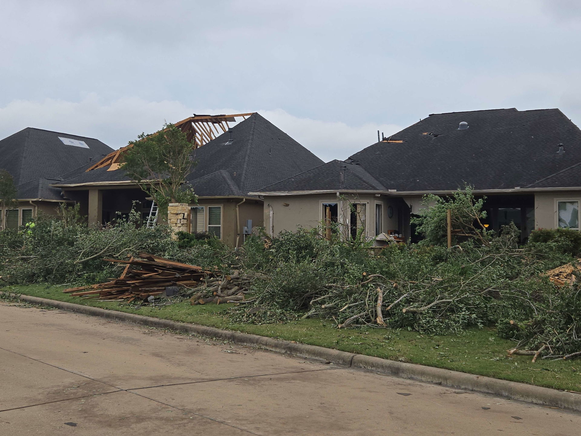 EF1 damage to homes in Cypress, Texas.
"Multiple homes with sim…
