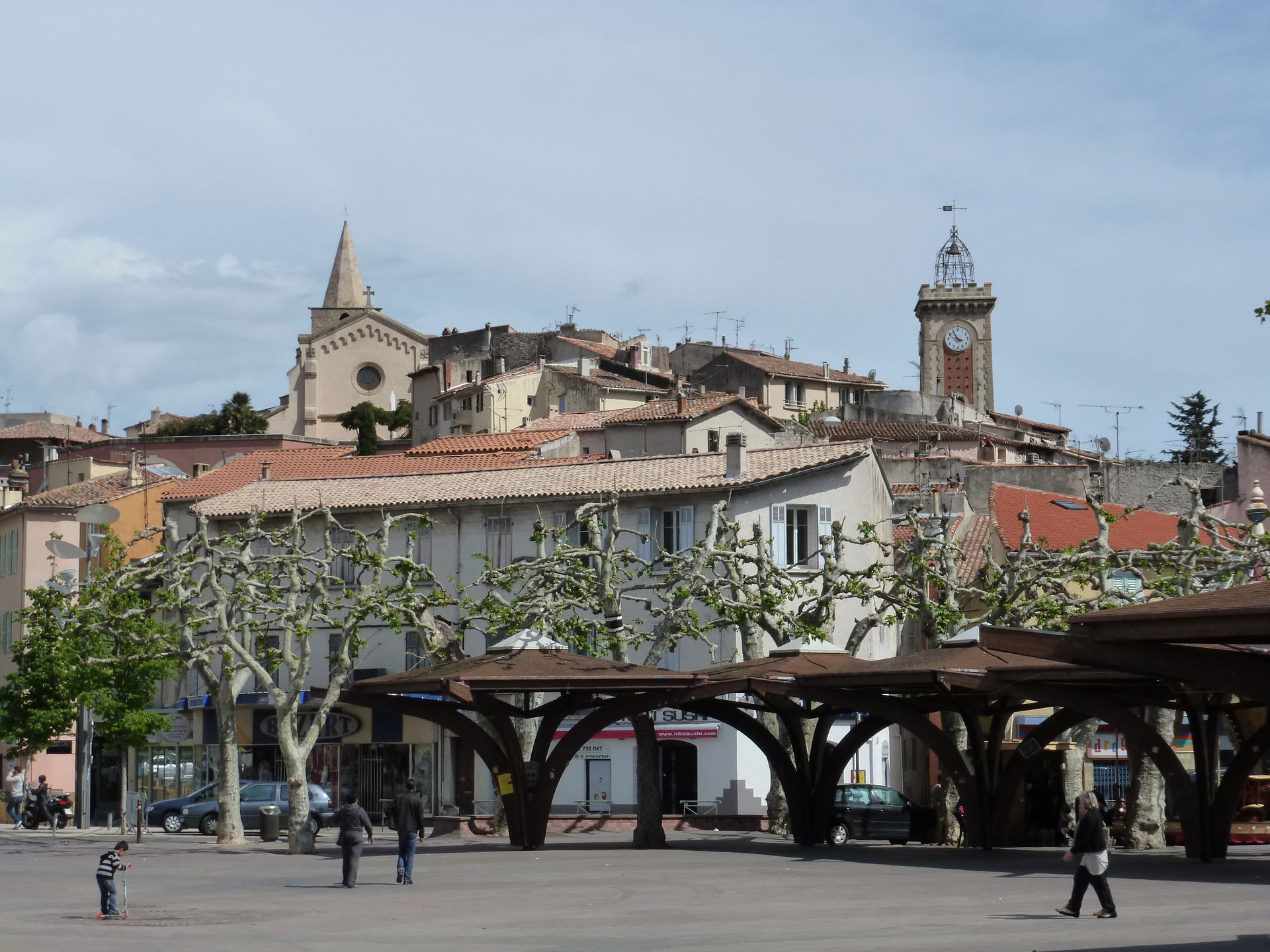 City center of Aubagne, France