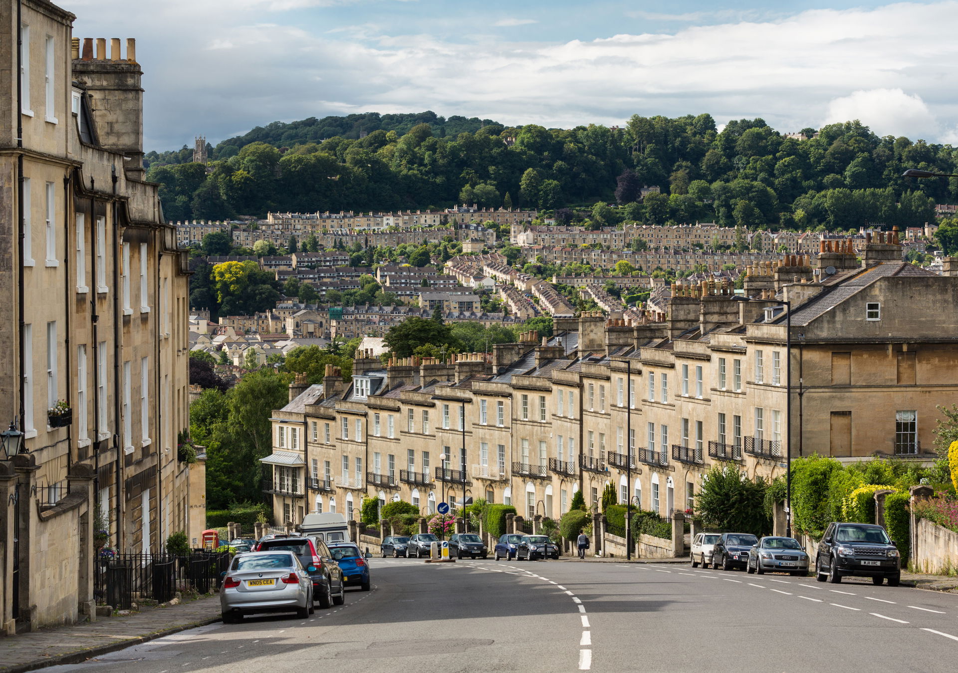 The typical Georgian architecture of Bath, Somerset, as viewed …