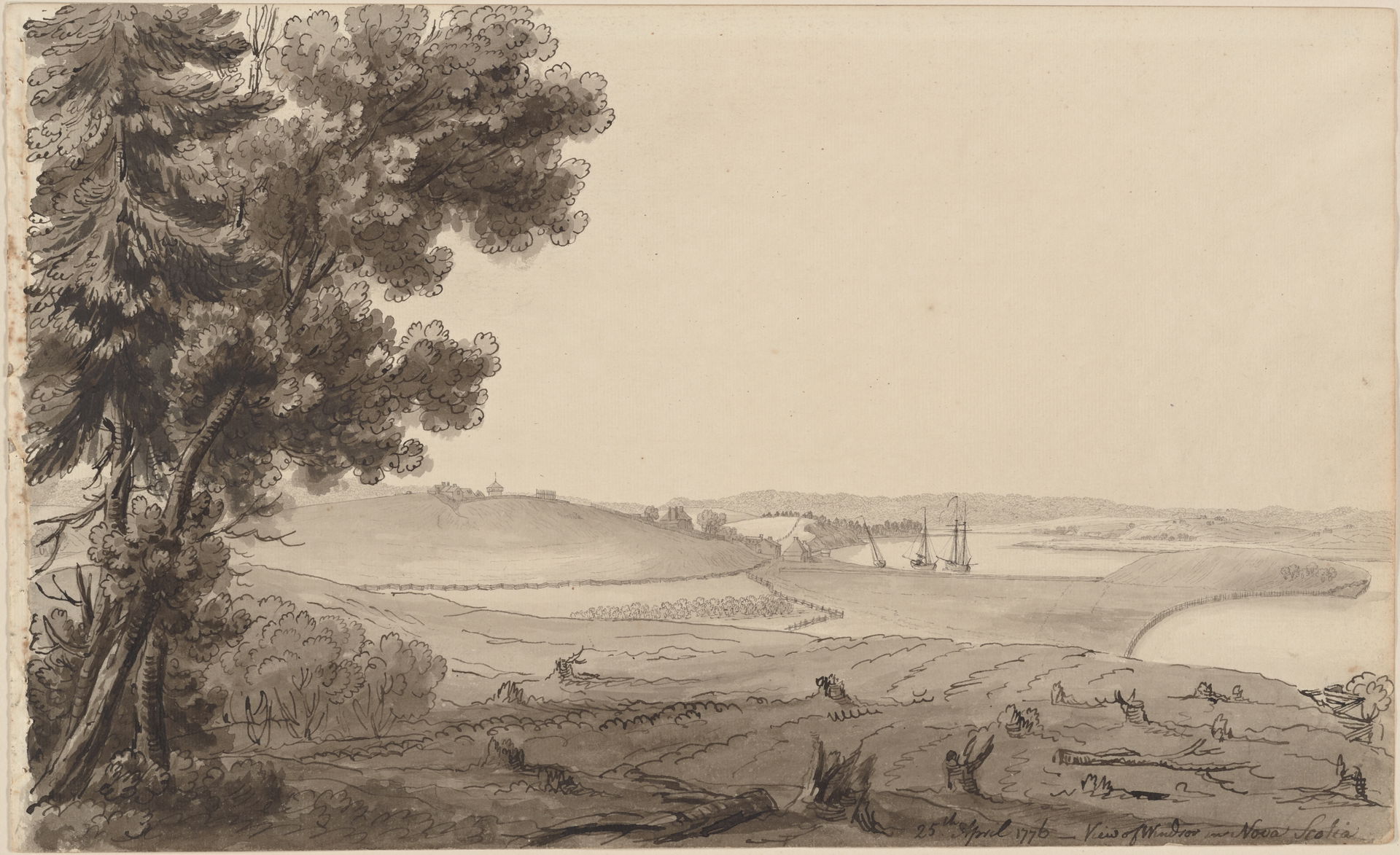25th April 1776. View of Windsor in Nova Scotia