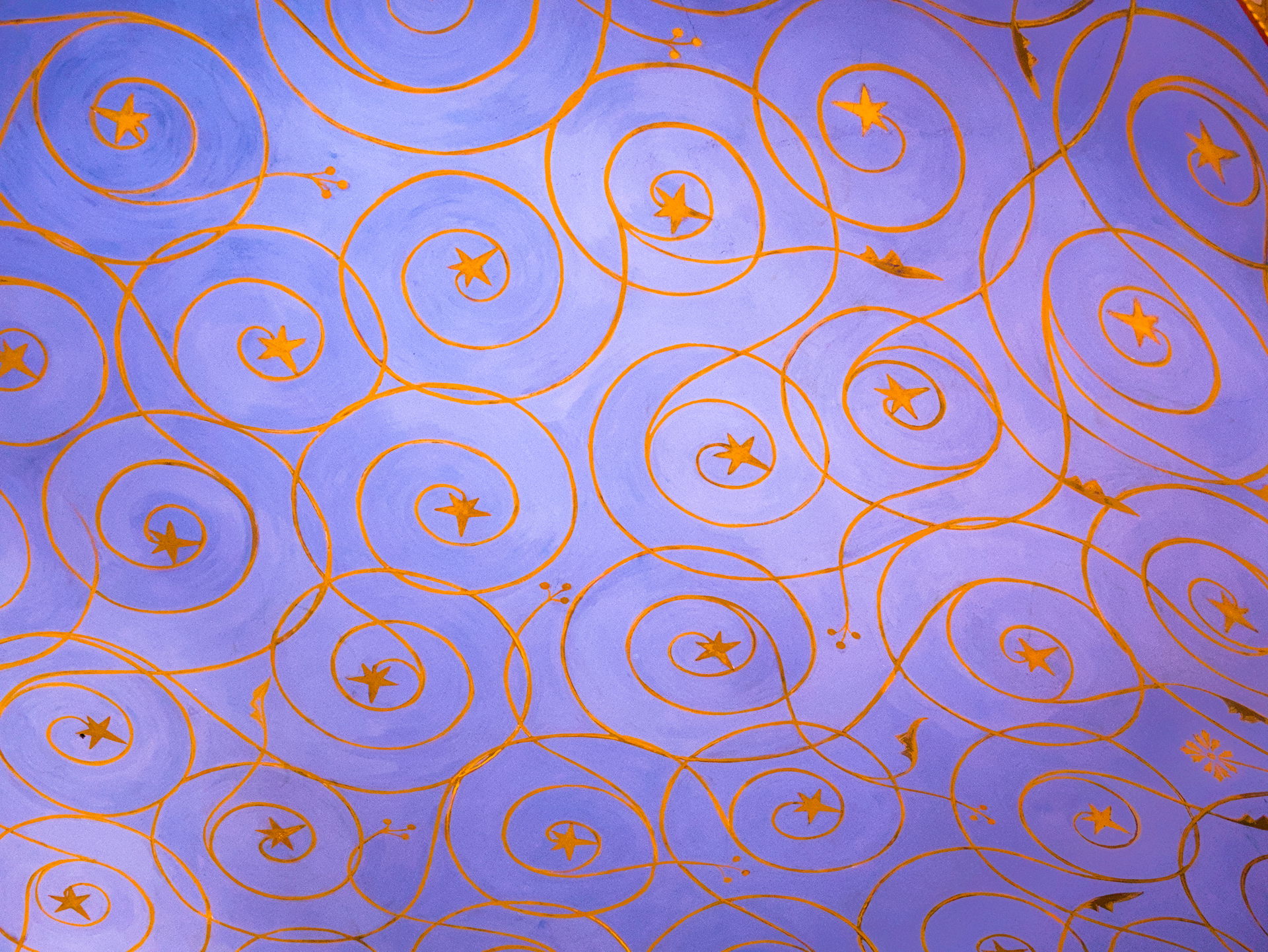Ceiling of the chapel of Father Gaschon, in en:Ambert, France. …