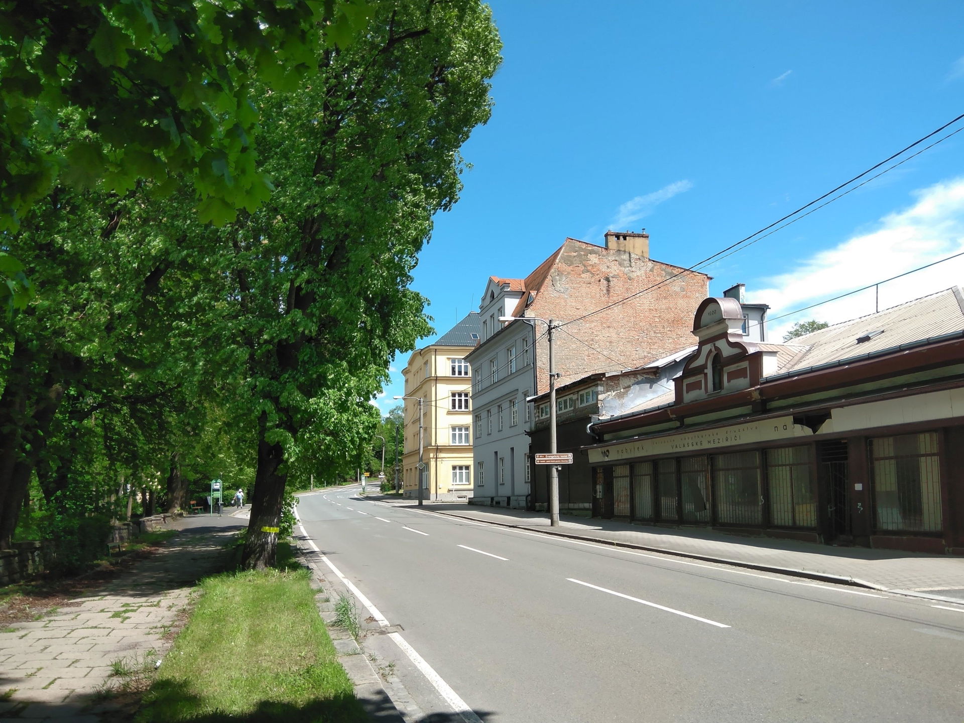 Petra Cingra Street, the main street of Orlová, Czech Silesia