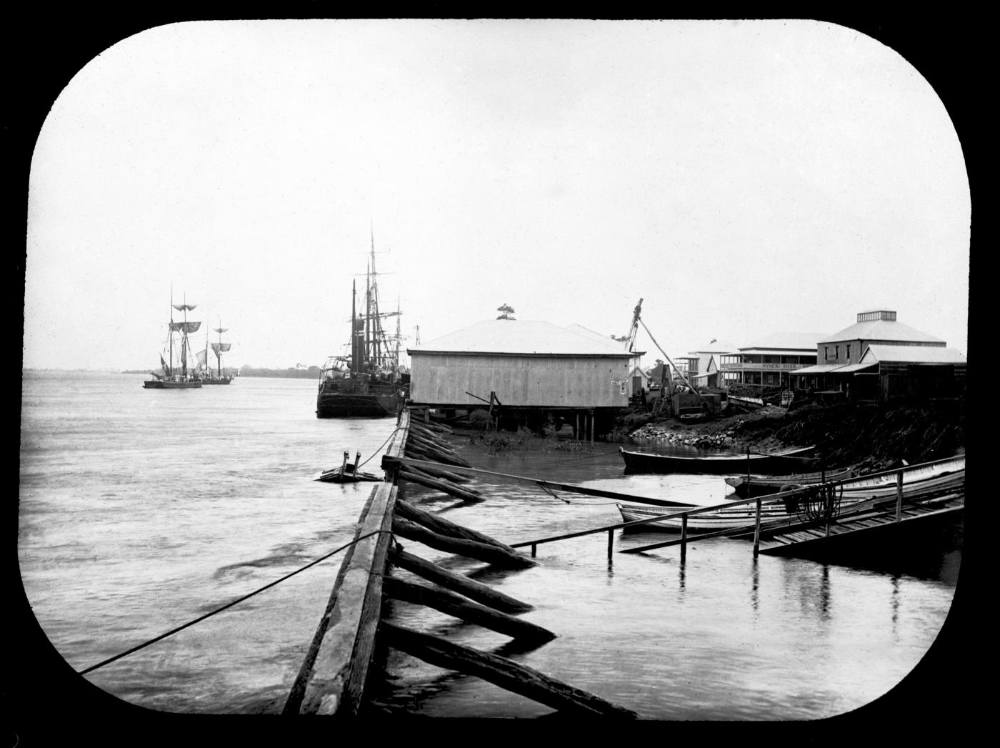 The Mackay waterfront on the Pioneer River, circa 1886. John M…