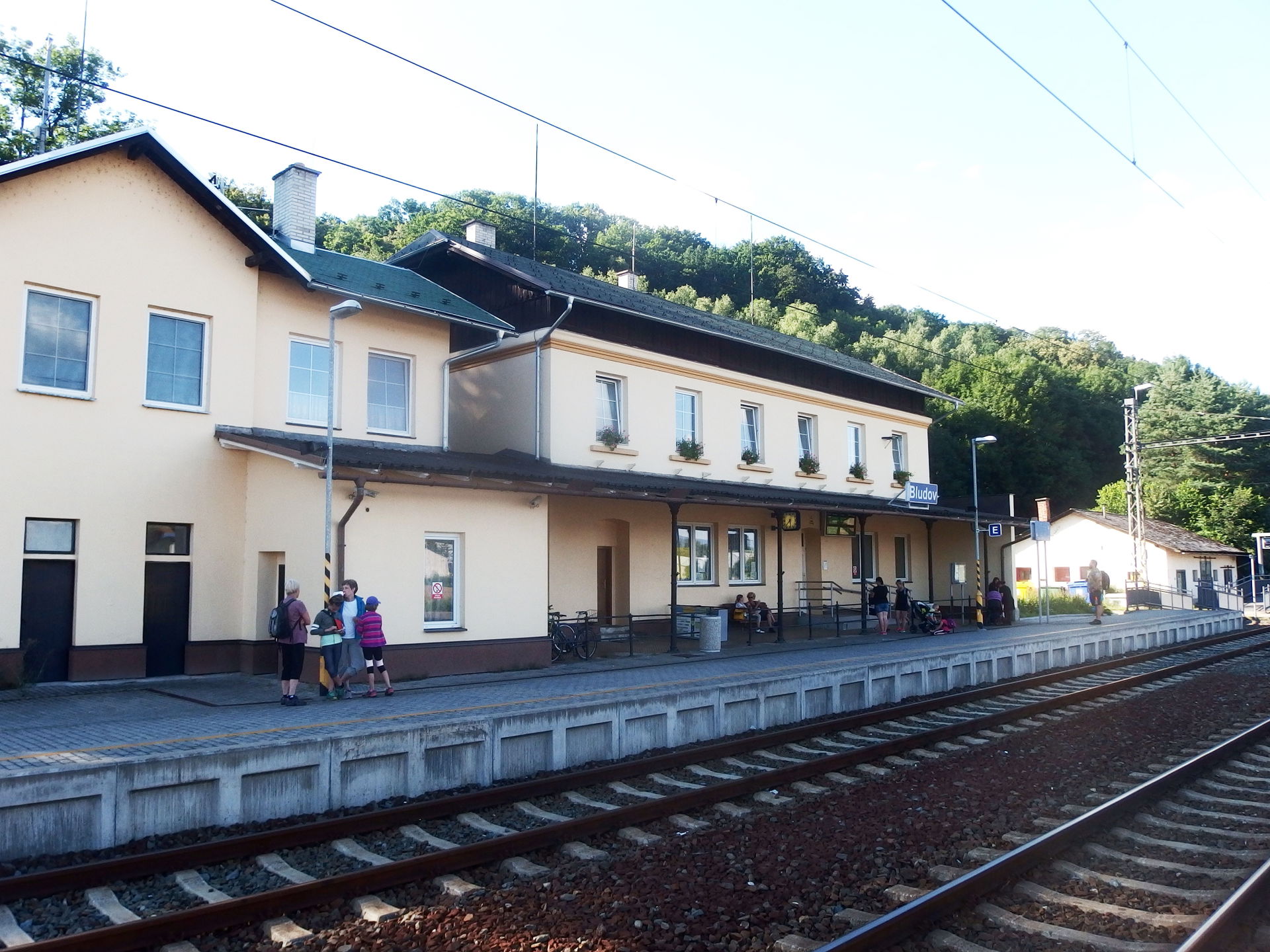 Bludov, Šumperk District, Czechia. Train station.