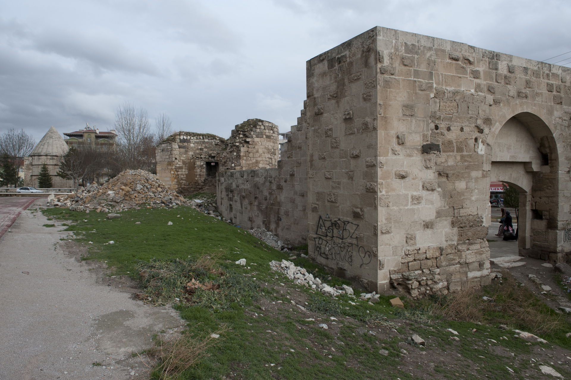 During Karamanoğlu rule, a double set of city walls were erecte…