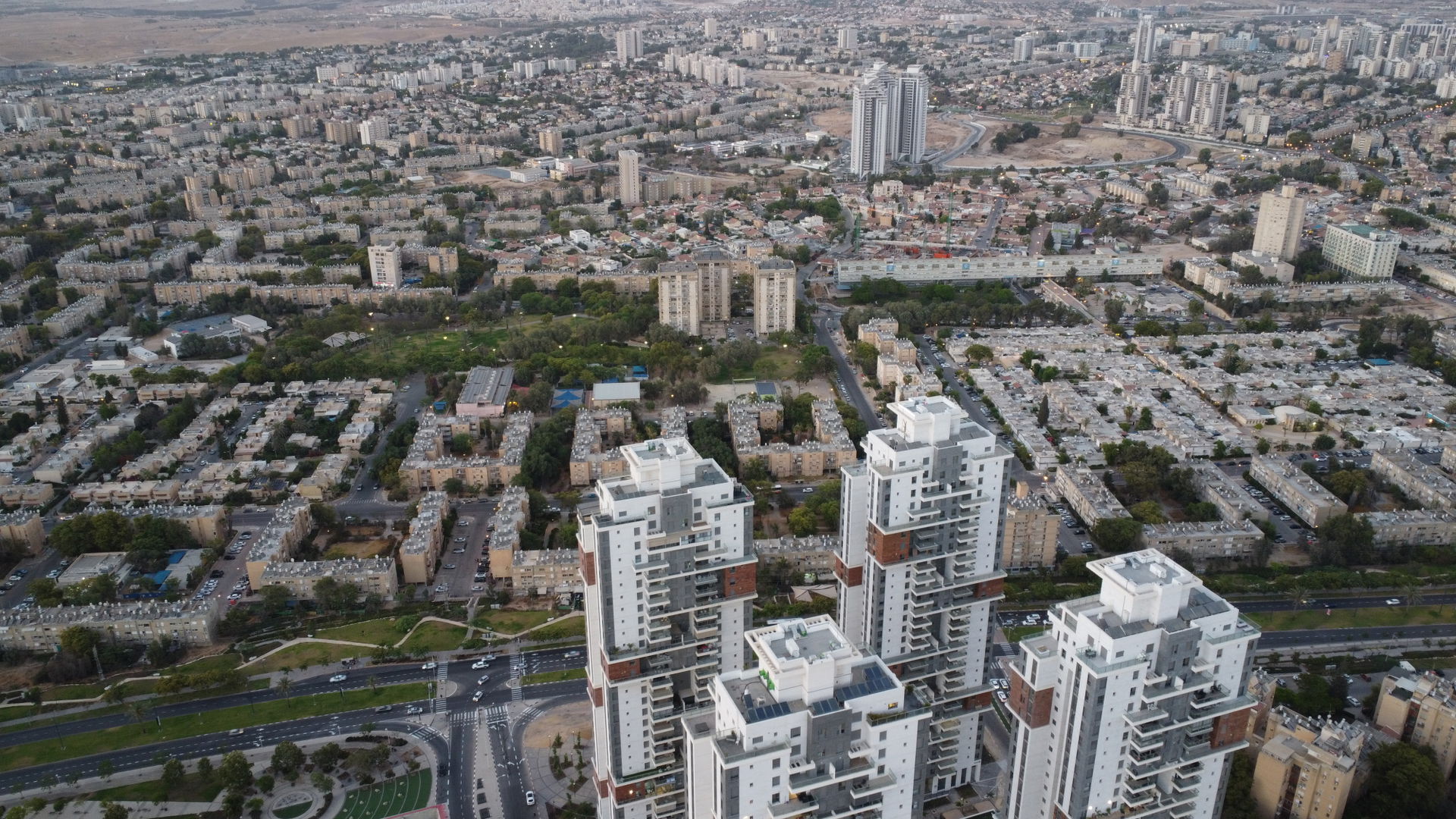 An aerial view of Beersheba, Israel