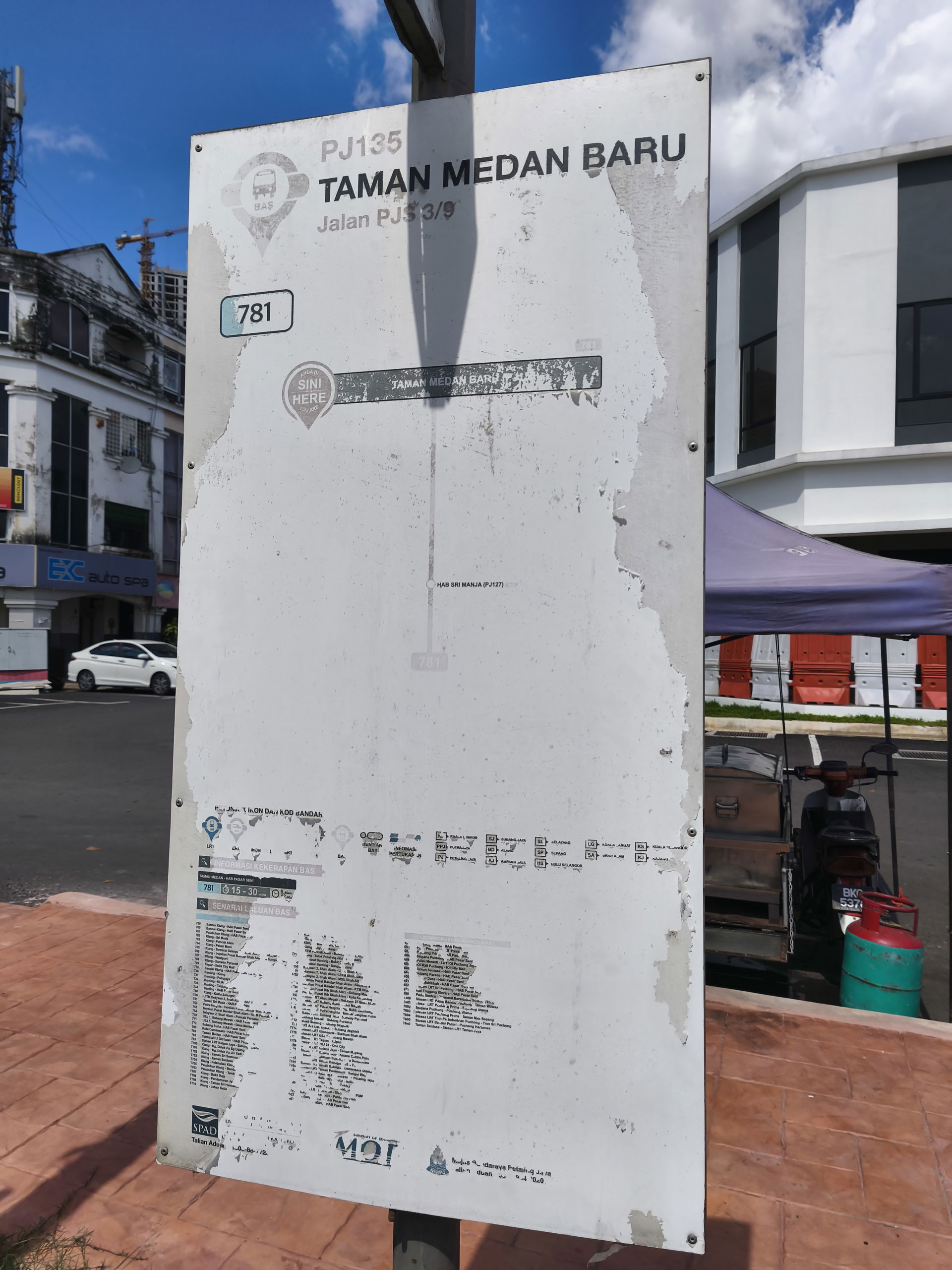 PJ135 Taman Medan Baru bus stop (781 Taman Medan - Hab Pasar S…