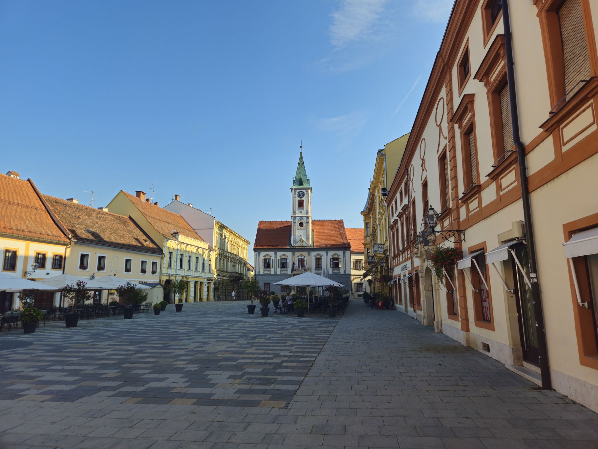 Trg kralja Tomislava in Varaždin, Croatia taken in August 2025.