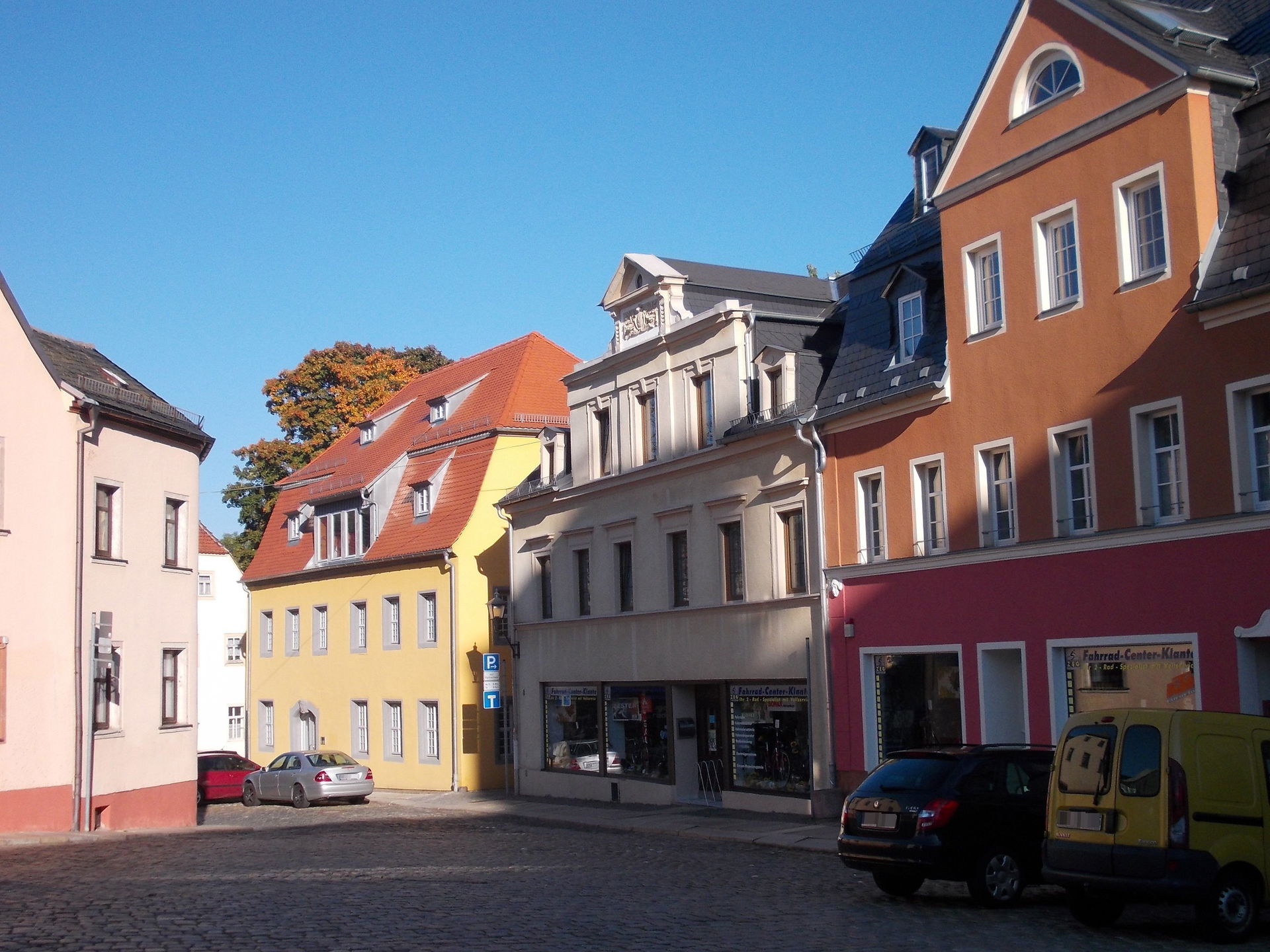 Houses at Brühl in Burgstädt (Mittelsachsen district, Saxony)