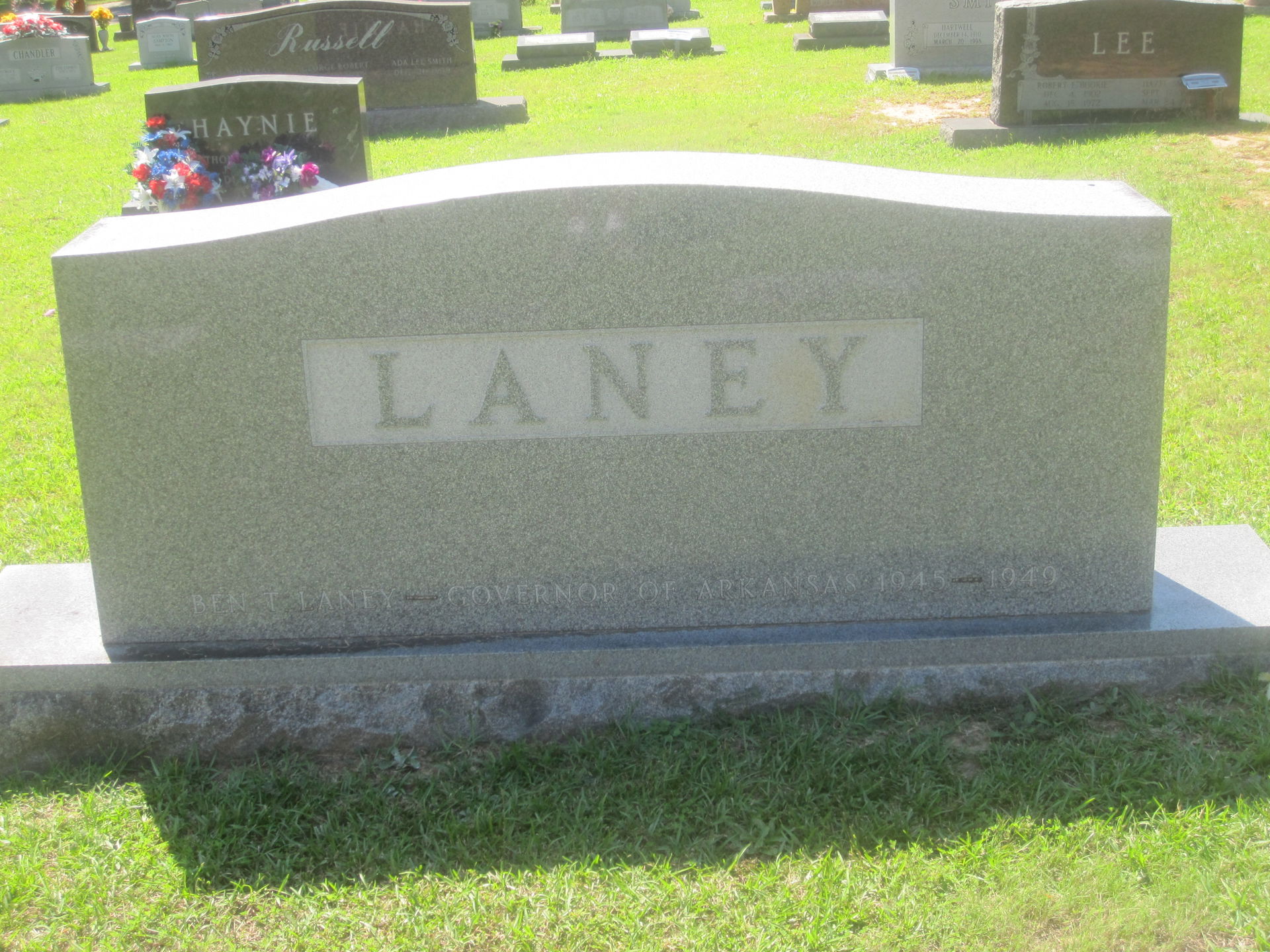 Tombstone of Benjamin Laney, former AR governor