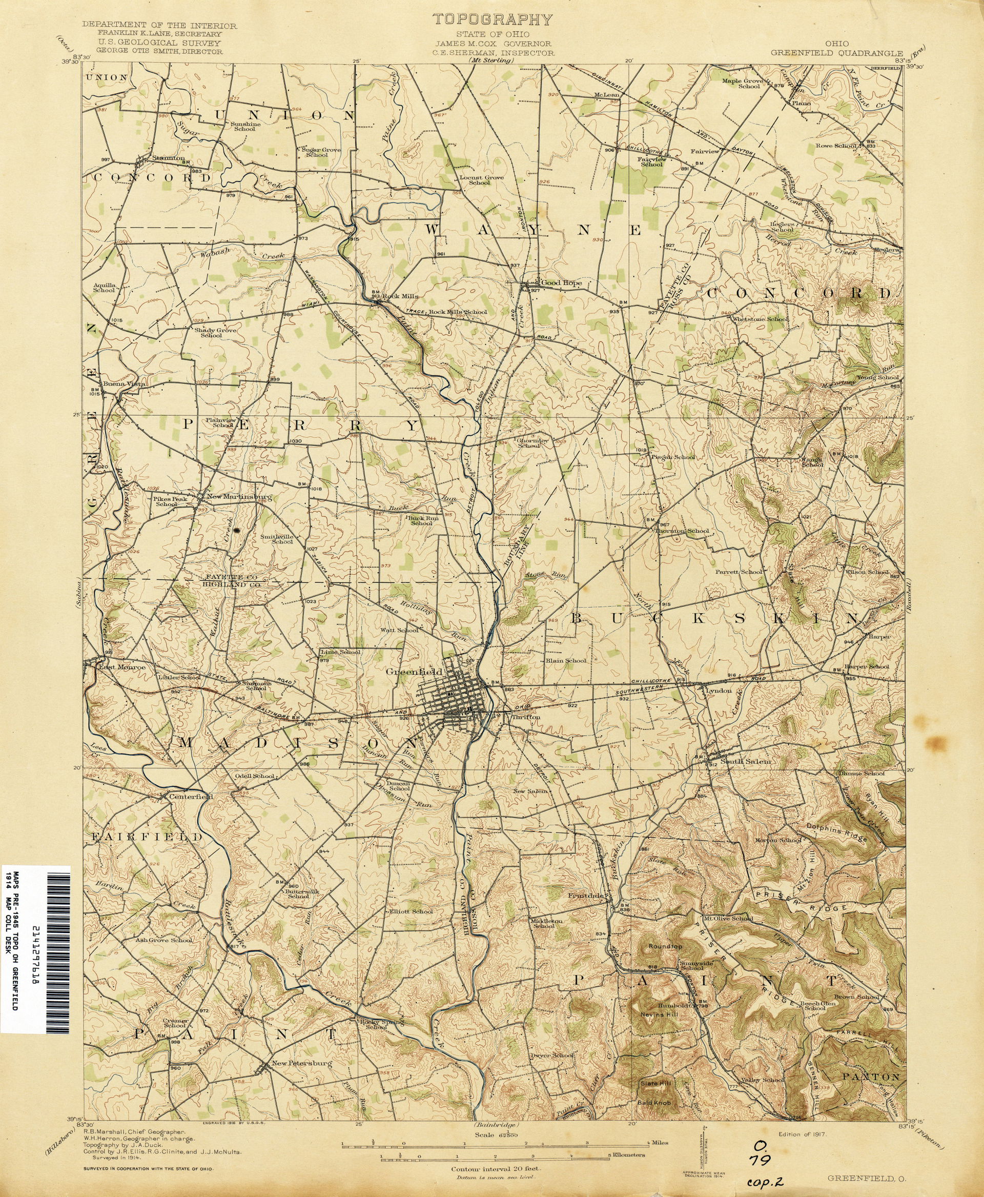Greenfield 1914 1:62,500 (6.1MB) - Ohio Historical Topographic …