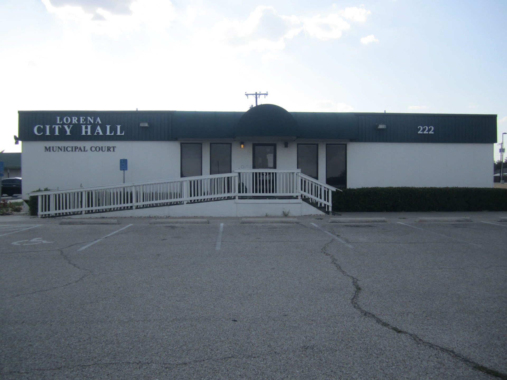 I took photo of Lorena, TX, City Hall, with Canon camera.