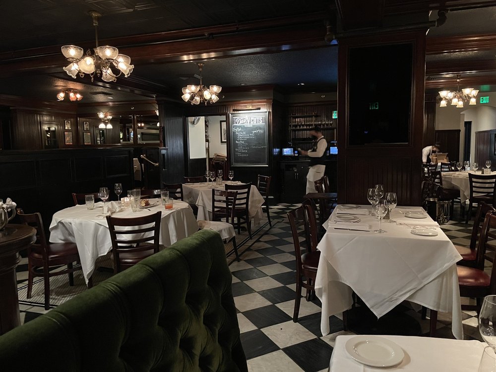 The dining room of 555 Steakhouse in Long Beach, California ope…