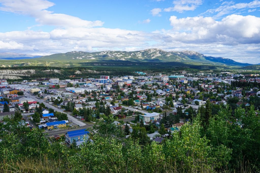 View of Whitehorse, Canada in 2019
