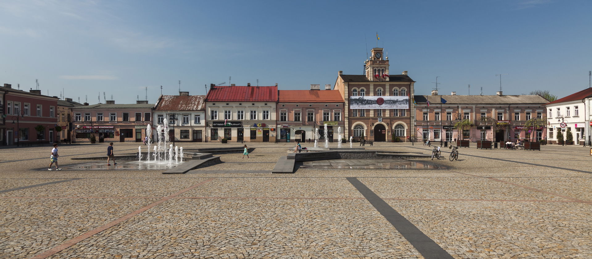 Market place in Skierniewice, Poland.