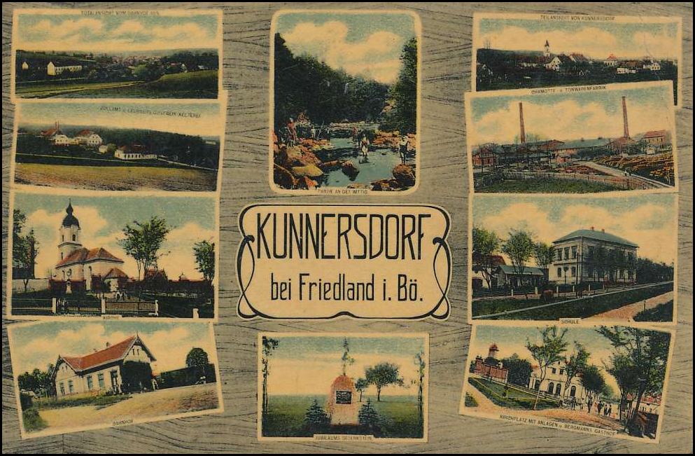 Kunratice u Frýdlantu v roce 1911.
