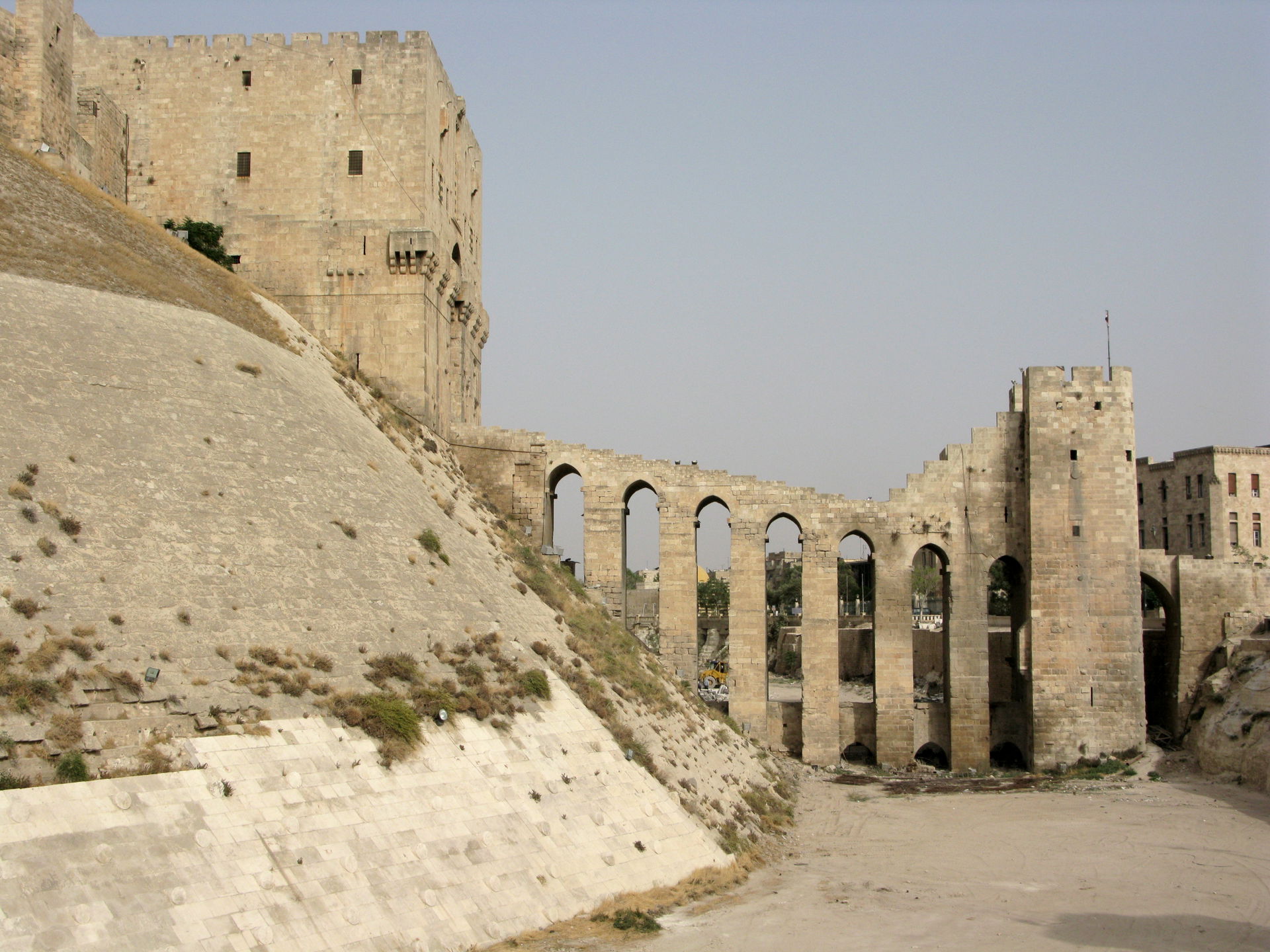 The Citadel of Aleppo is a large medieval fort in the old city …
