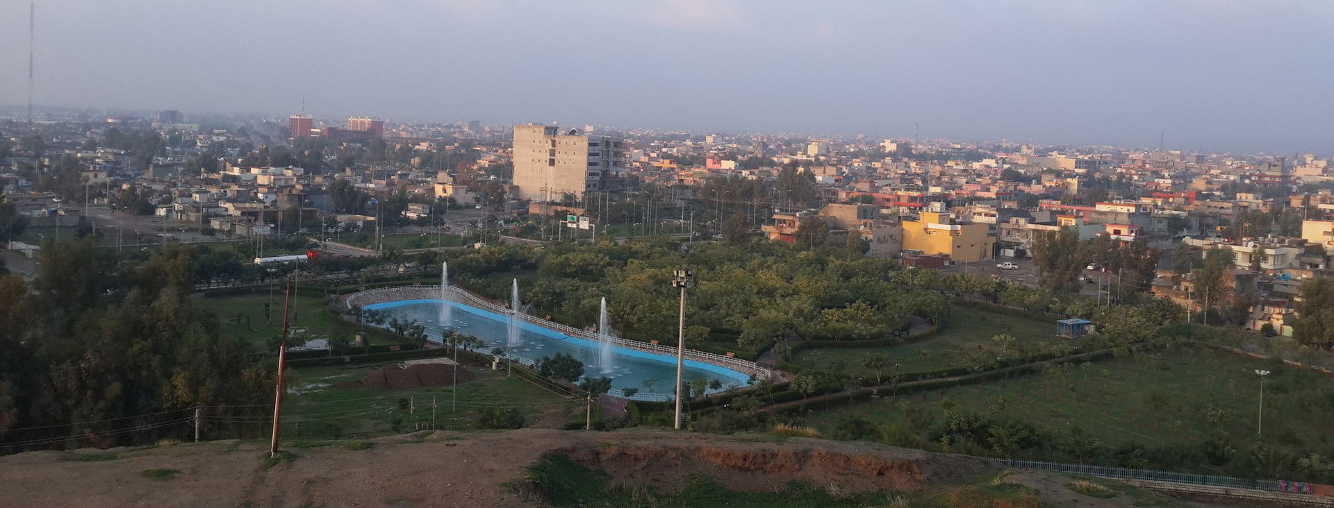 دیمەنی شاری کەلار و پارکی شێروانە لەسەر قەڵای شێروانەوە