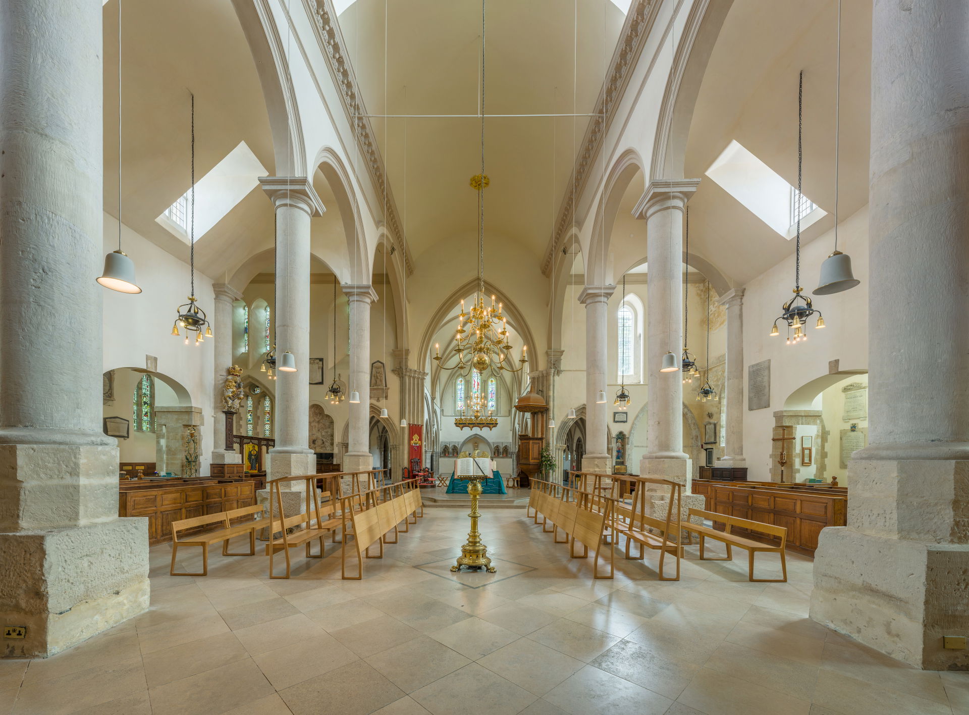 The choir of Portsmouth Cathedral looking towards the north eas…