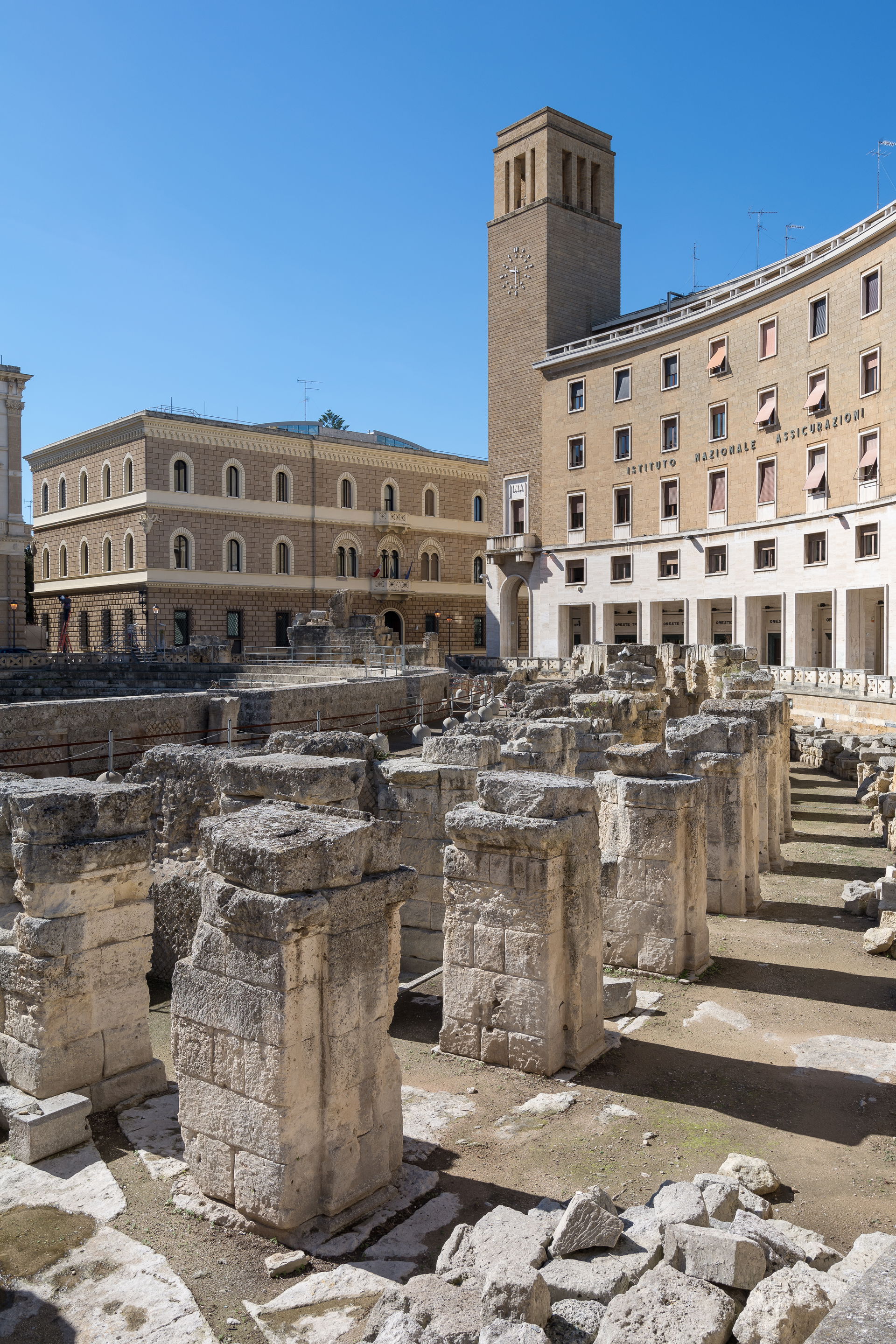Only one third of the Lecce amphiteater is excavated. The remai…