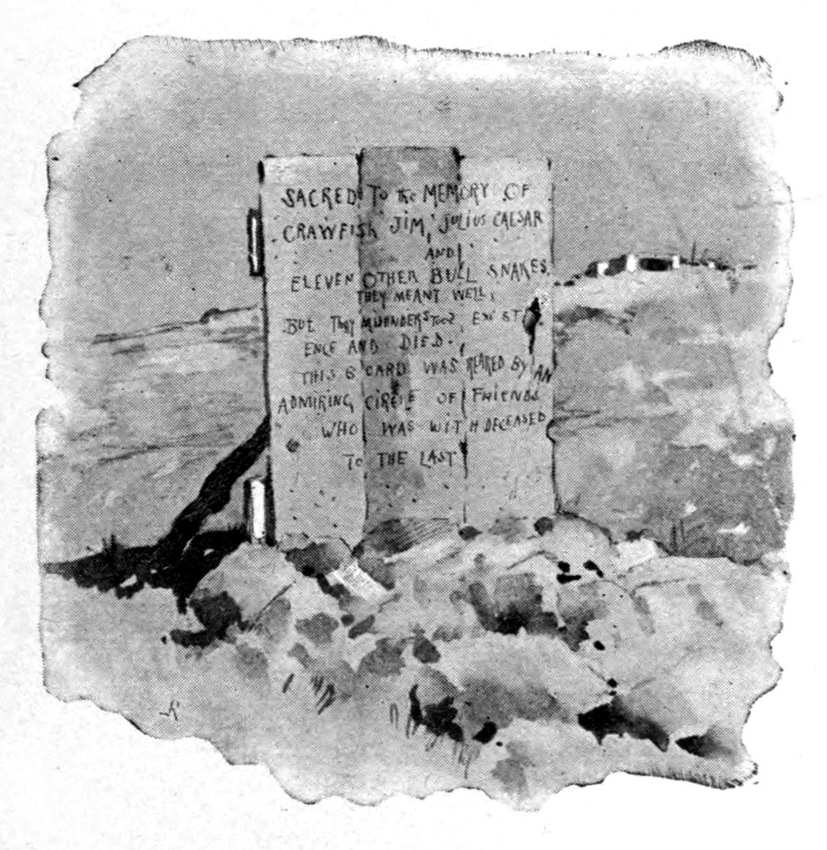 Tailpiece--illus from scan of the book "Wolfville" by A. H. Lew…