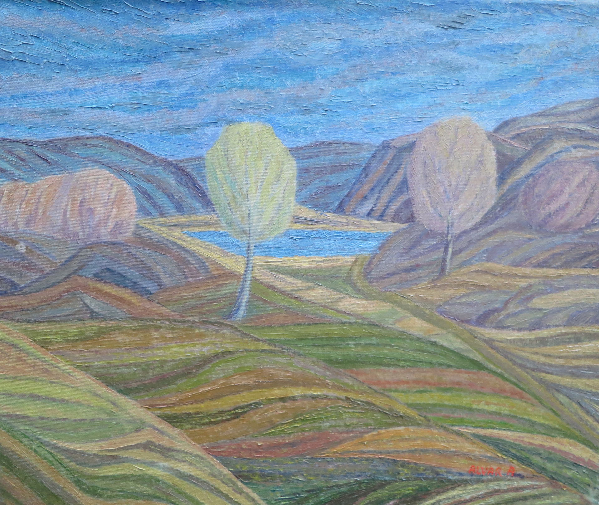 “Mölnlycke two”, Härryda municipality, Sweden, oil painting by …