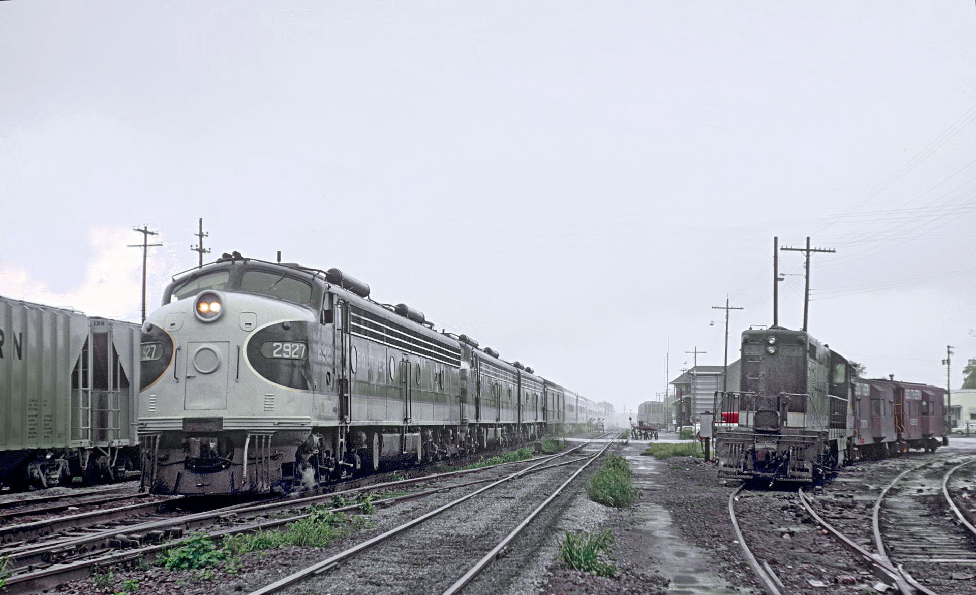 The northbound Crescent at Gainesville, Georgia, in August 1967