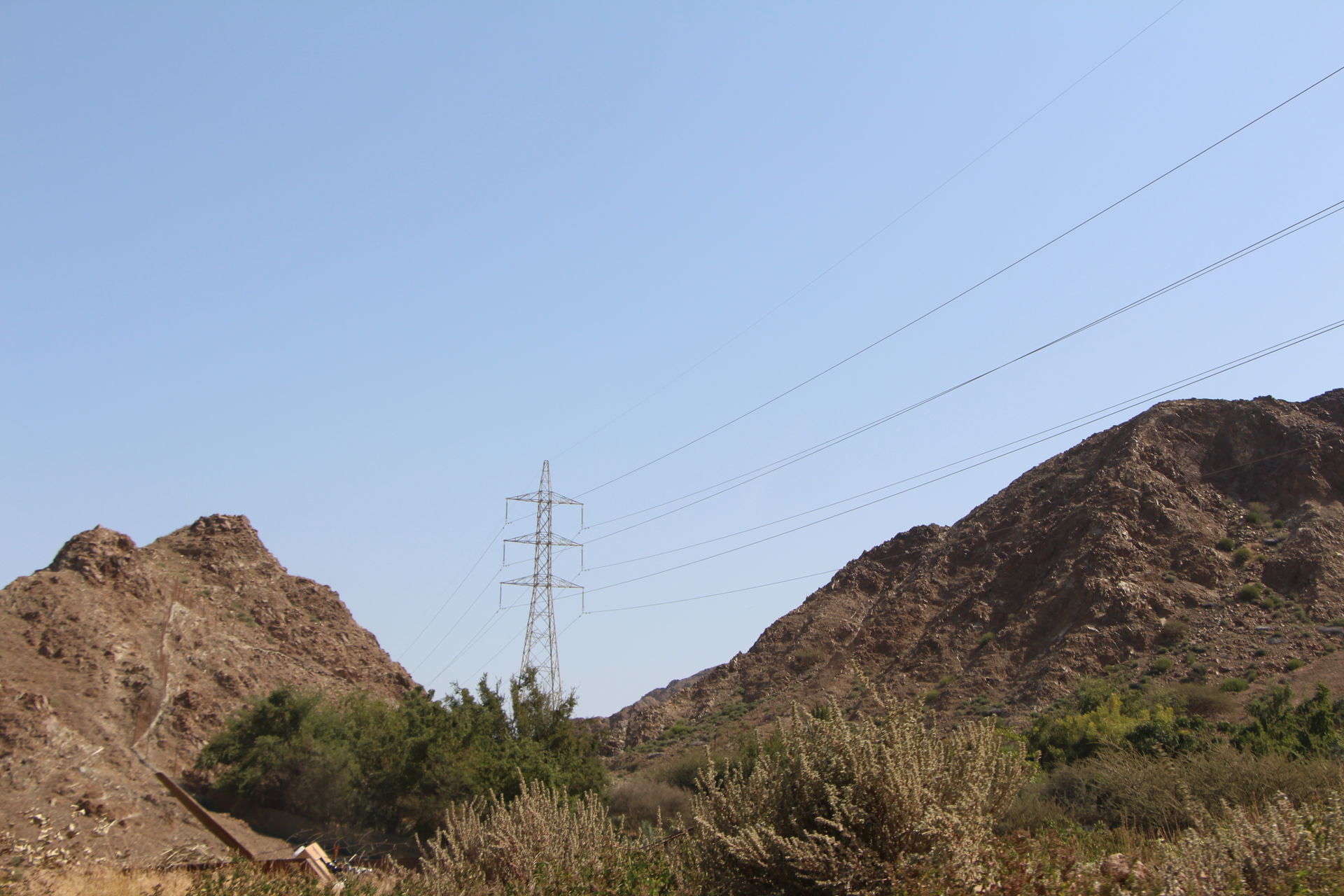 Dibba Al Fujairah rocky mountains and green hills