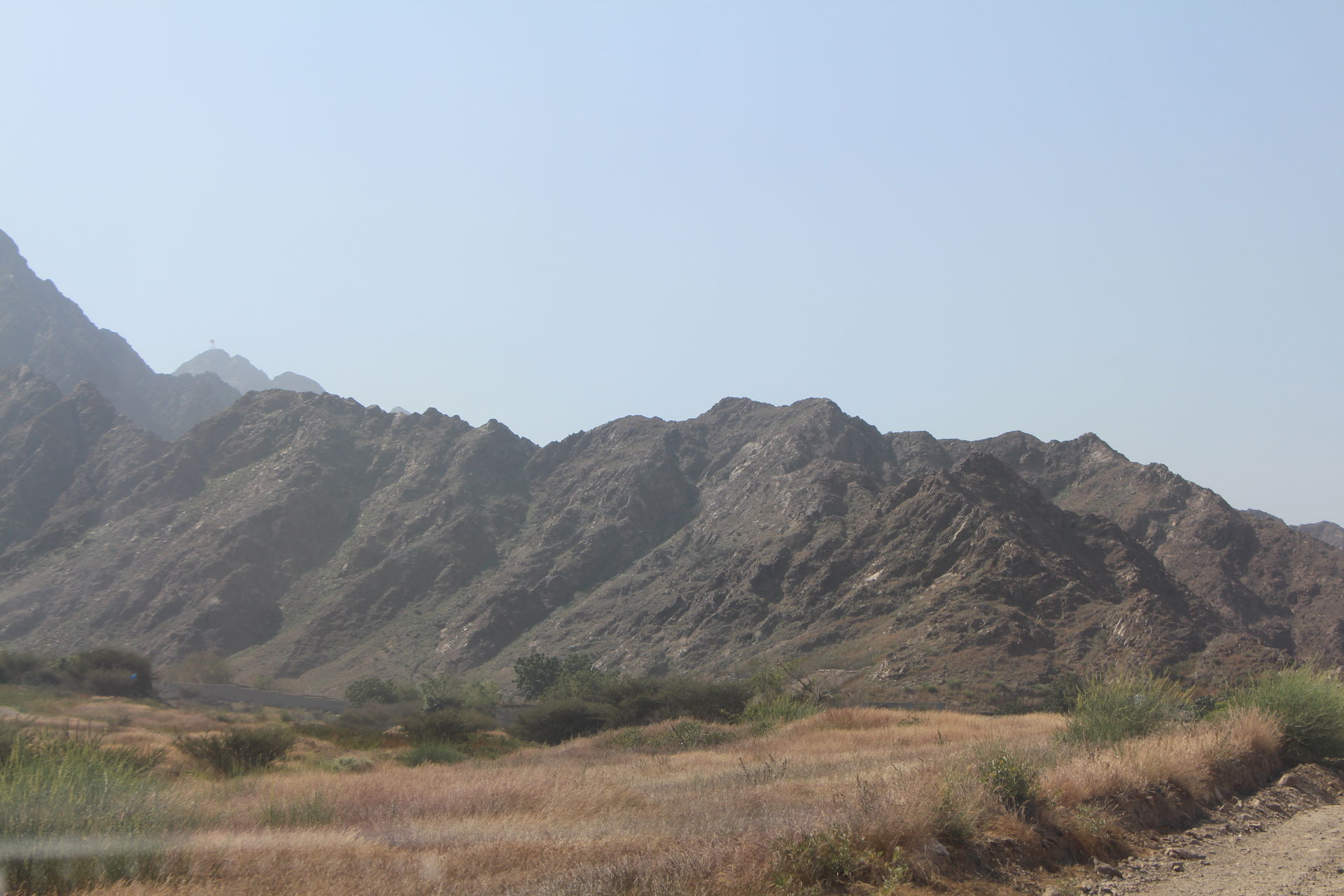 Dibba Al Fujairah rocky mountains and green hills