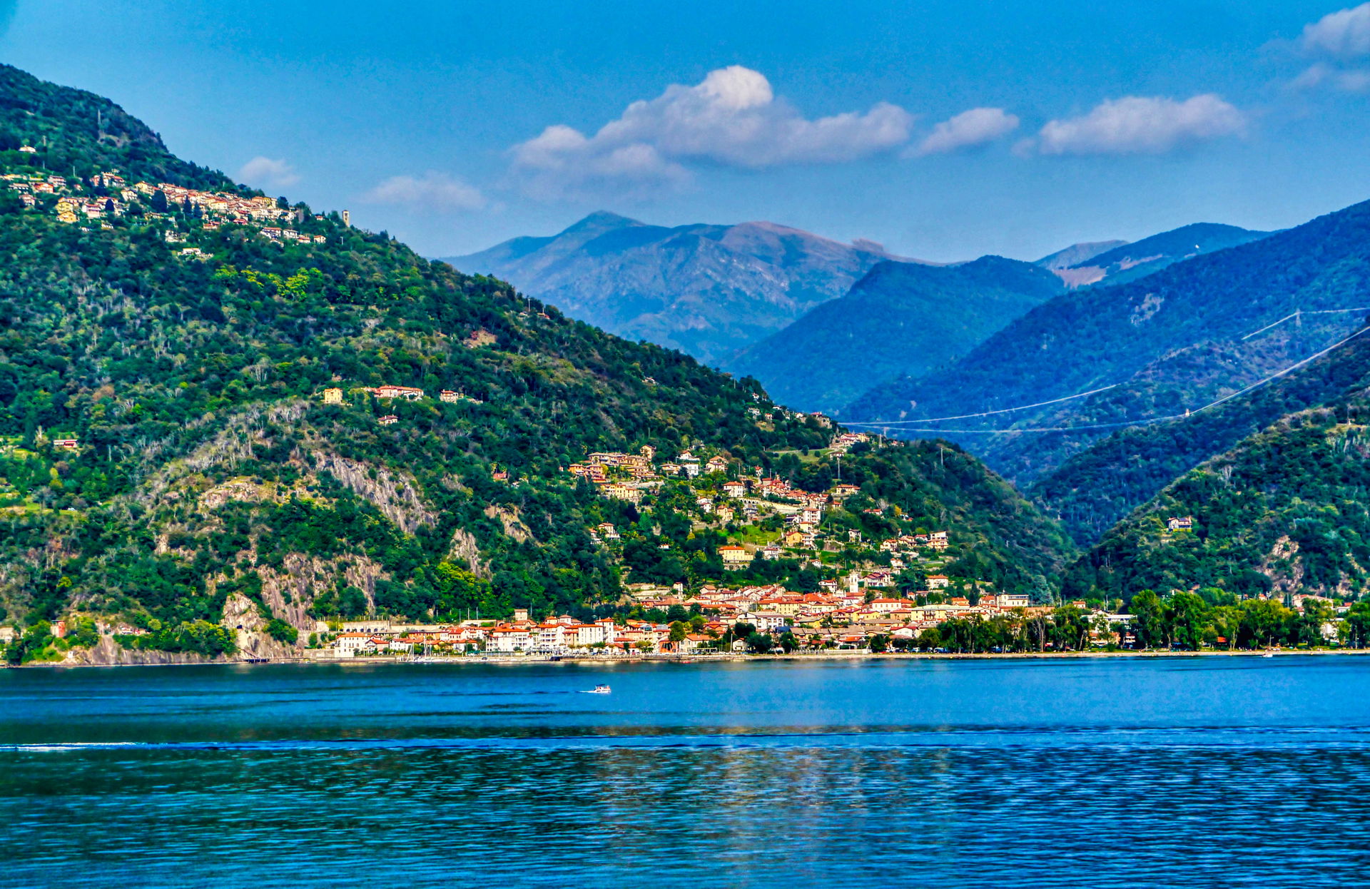 View to the Upper Lake/Lake Maggiore, Verbania, Province of Ver…