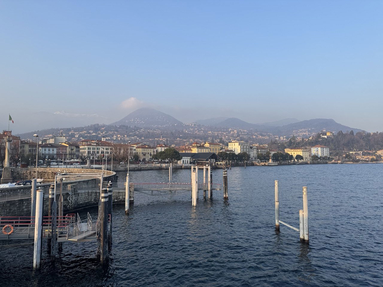 Verbania, Intra (Italy) seen from the ferry dock on lake Maggio…