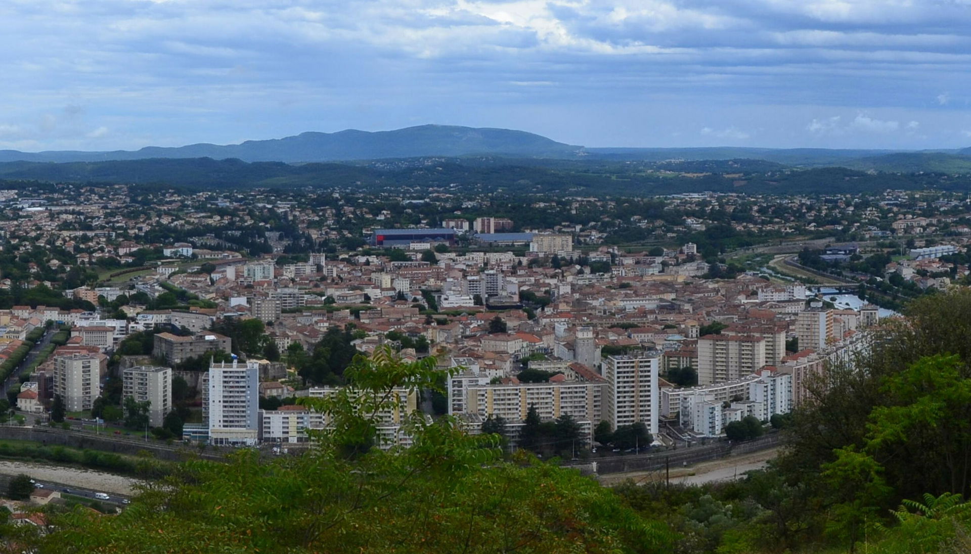 View of Alès from the belvédère at the Chapelle de l'Ermitage …