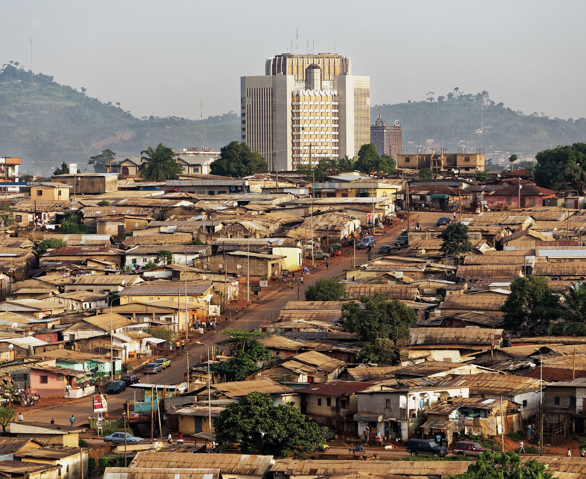 The Bank of Central African States with surrounding area, Yaoun…