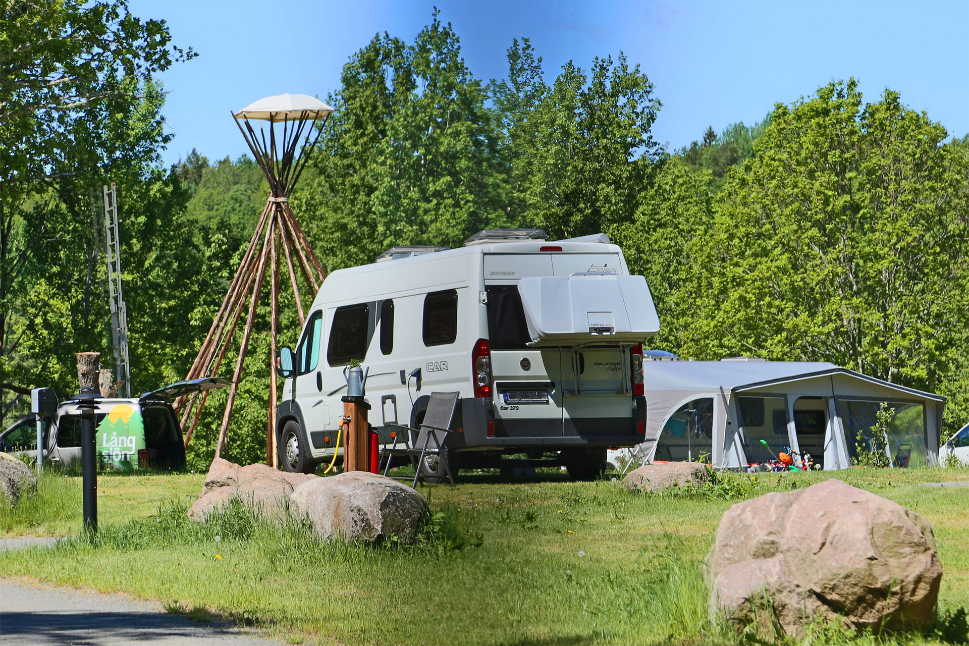 Camping Langsjön near Ankarsrum, Sweden.