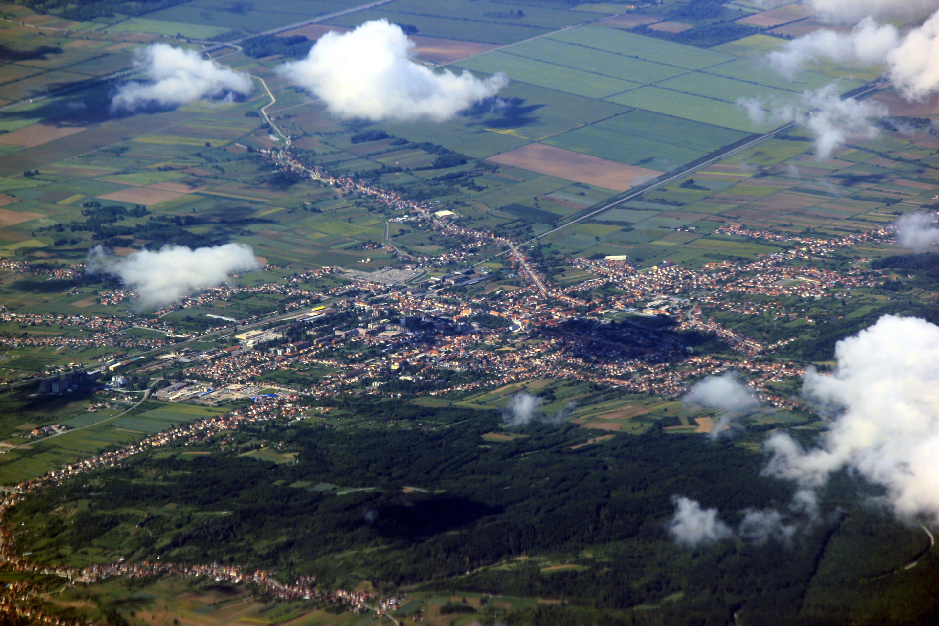 Luftbild von Nova Gradiška.