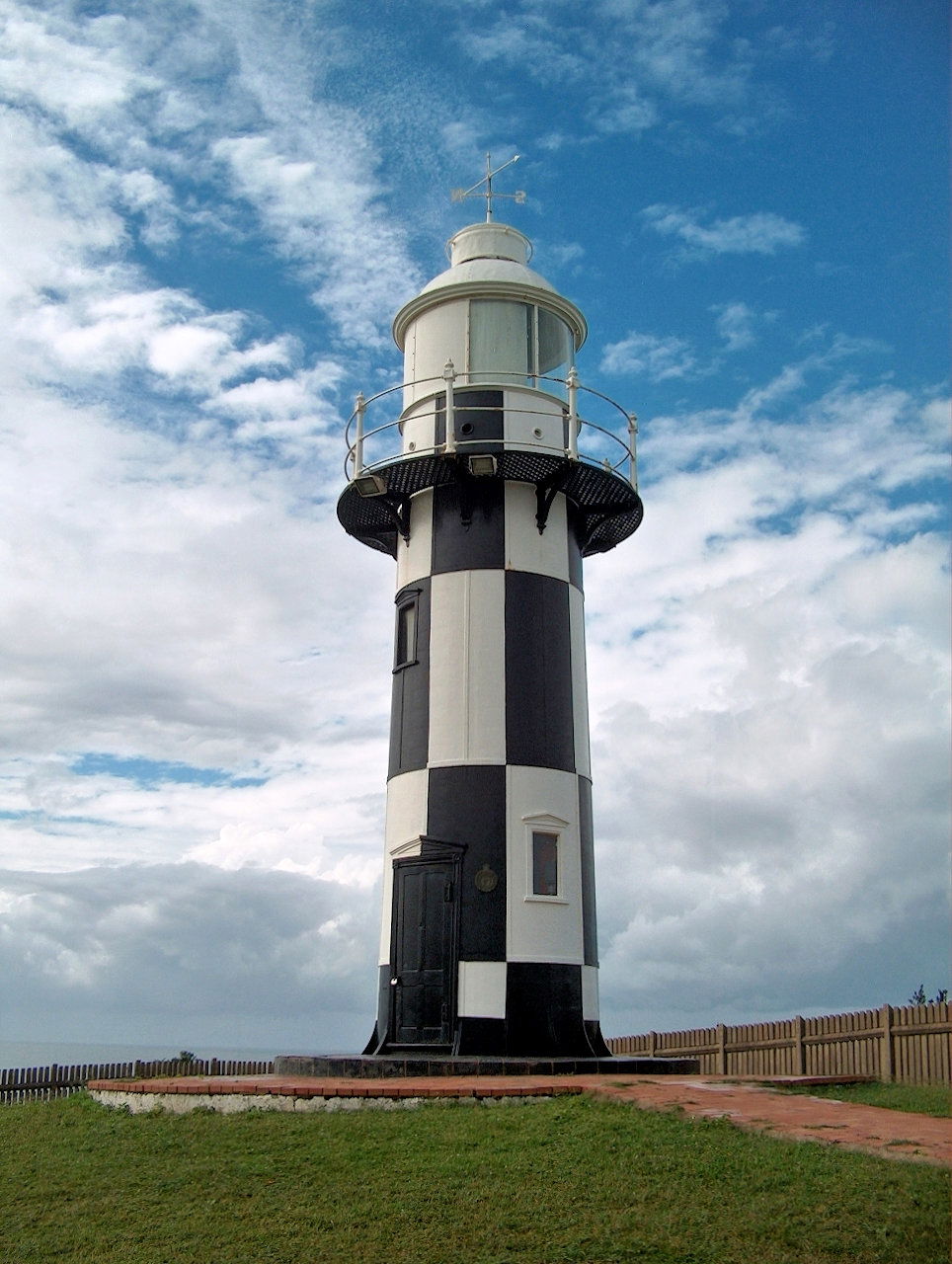 The lighthouse is situated at the mouth of the Umzimkulu River …