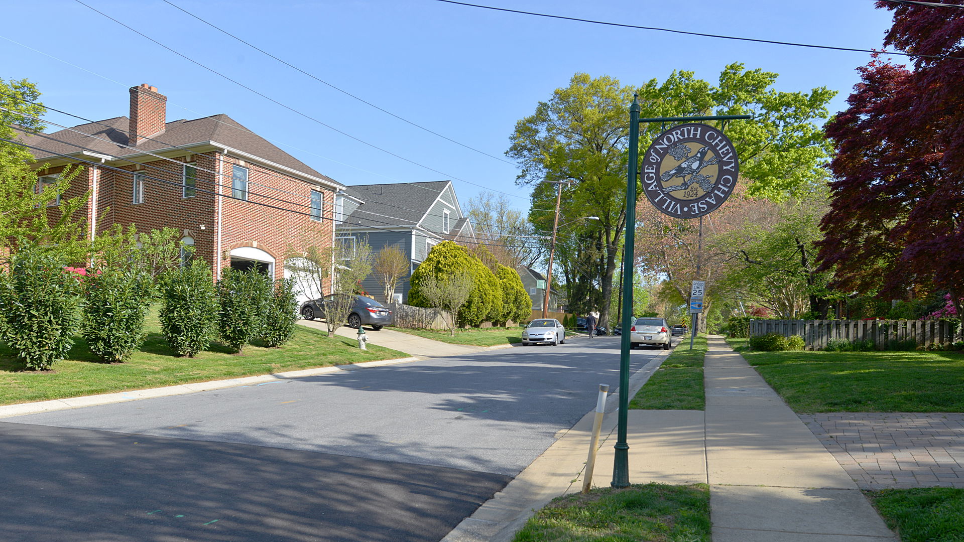 The sign at the entrance to the Village of North Chevy Chase, M…