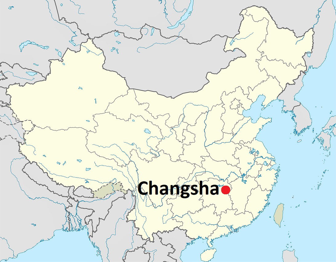 Location MAP CChangsha City in Hunan Province, China. Based on …