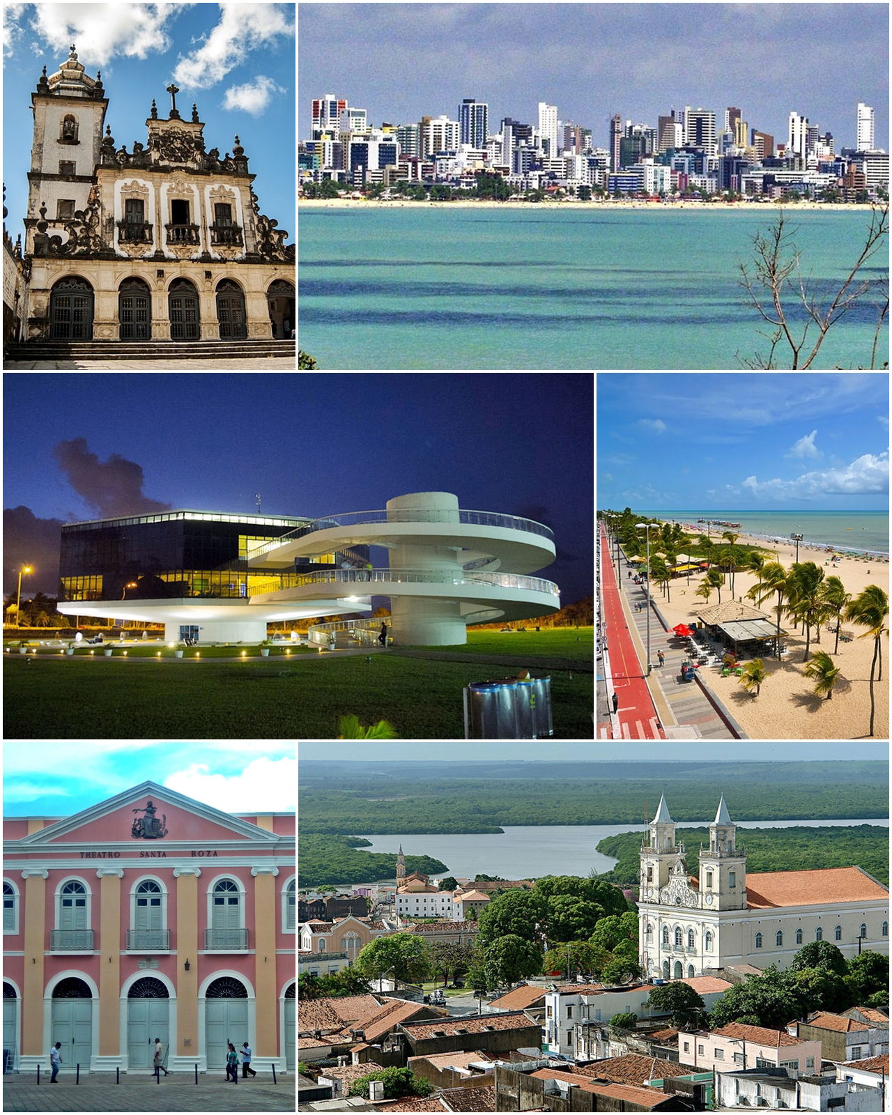 Montagem de fotos - João Pessoa, Paraíba, Brasil