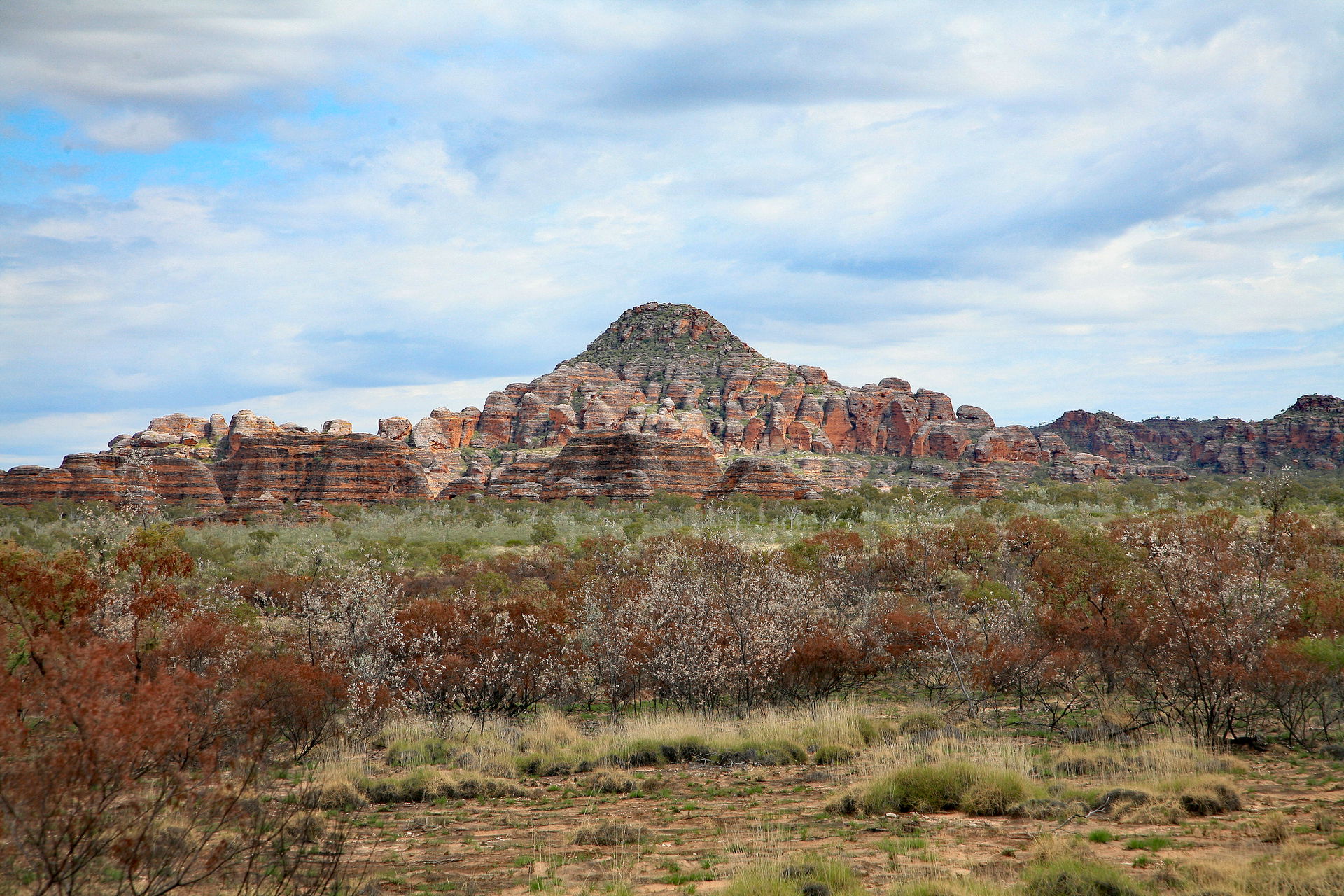 Landscape in the Kimberley region, a heavily eroded rock format…