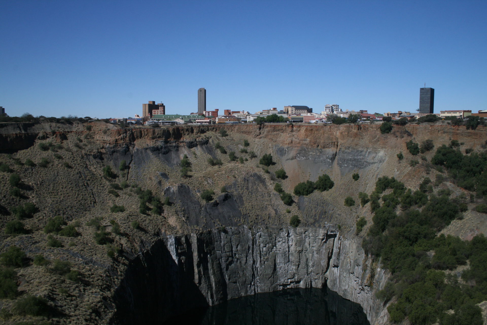 Kimberley, South Africa. Skyline as seen over the Big Hole.