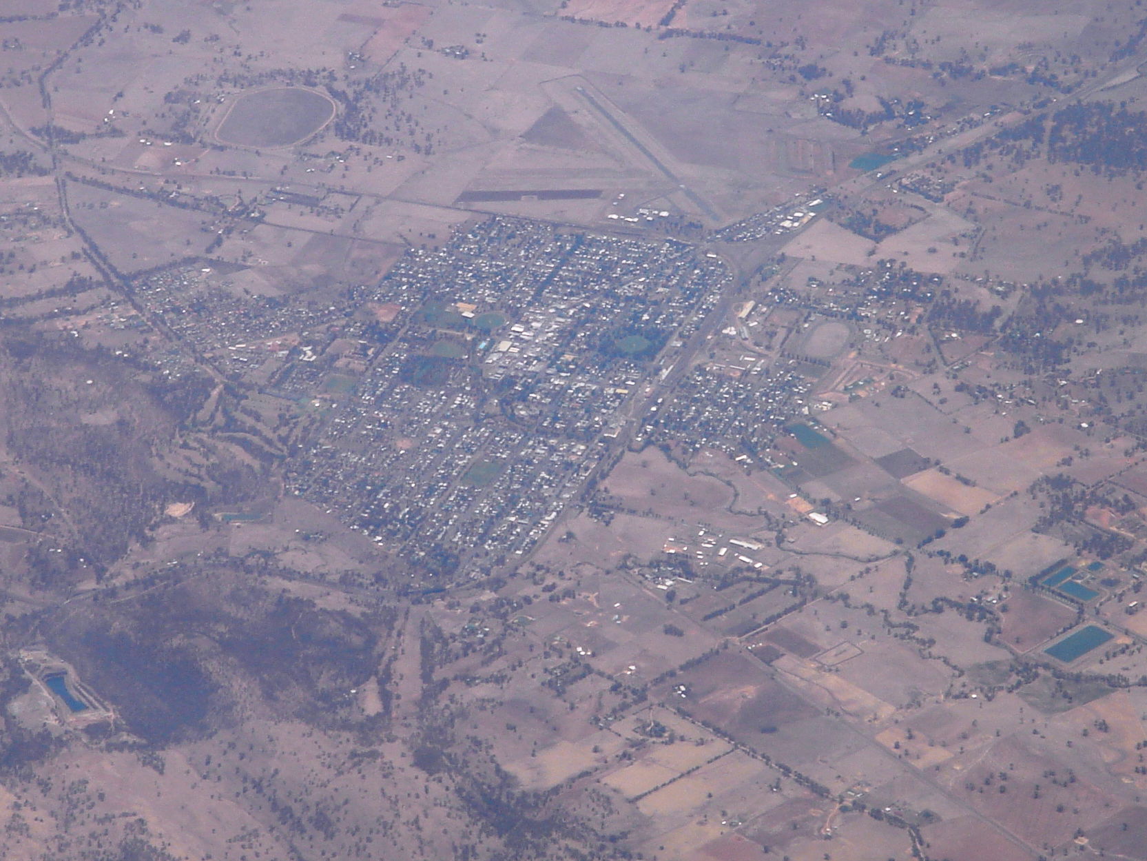 Cootamundra, New South Wales, Australia.  Aerial view taken fro…